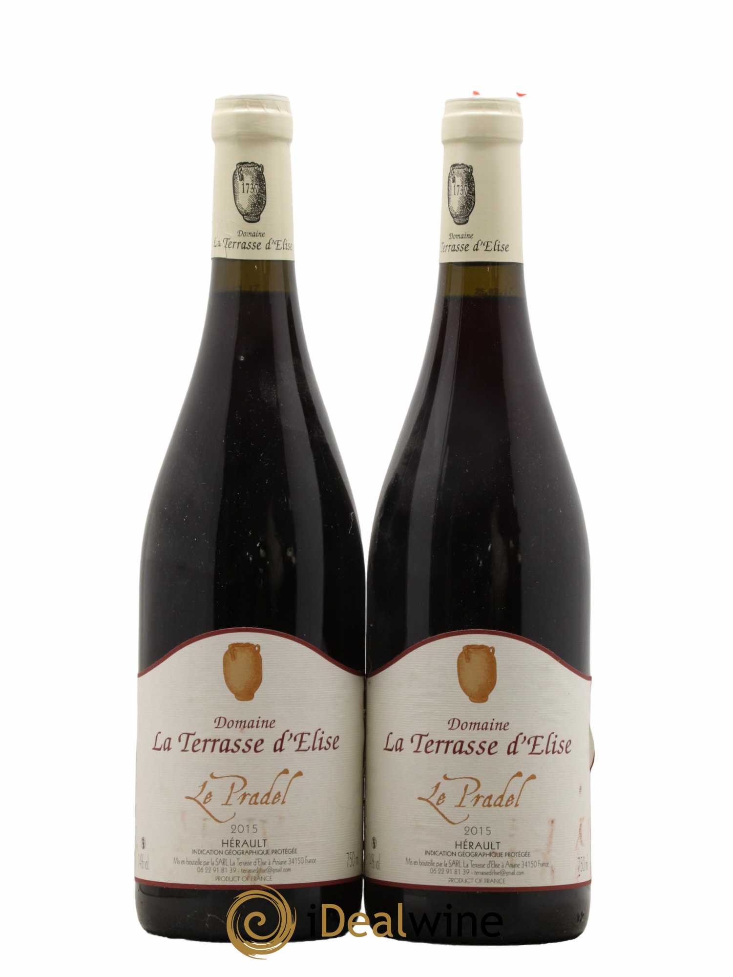 Pays d'Hérault Le Pradel Terrasse d'Elise (Domaine de la) 2015 - Lot de 2 bouteilles - 0