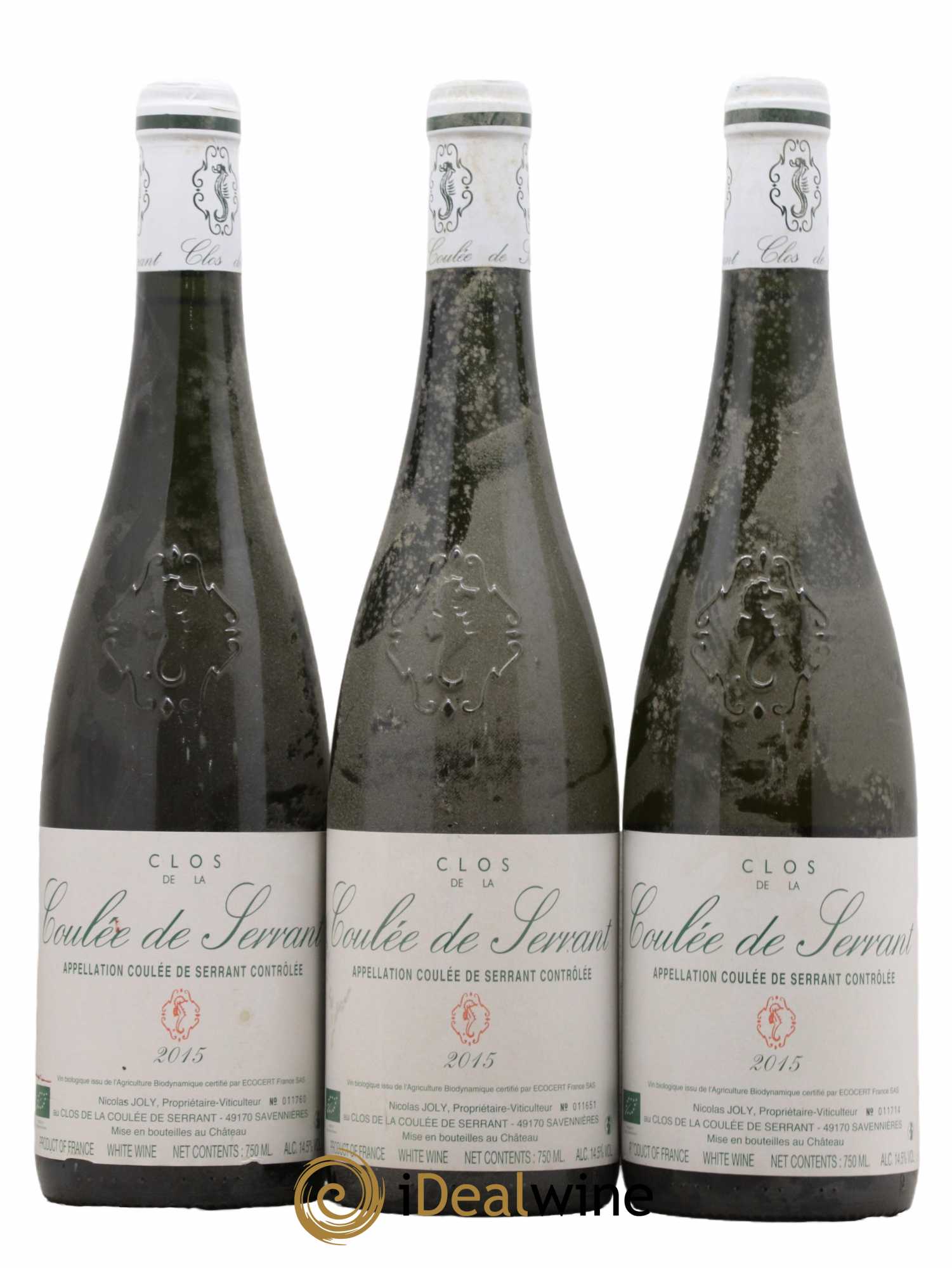 Savennières Clos de la Coulée de Serrant Vignobles de la Coulée de Serrant - Nicolas Joly 2015 - Lot de 3 bouteilles - 0
