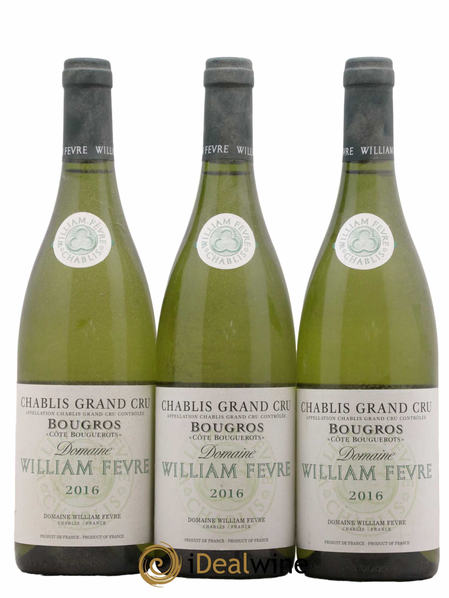 Chablis Grand Cru Bougros Côte Bouguerots William Fèvre 2016 - Lot de 3 bouteilles - 0