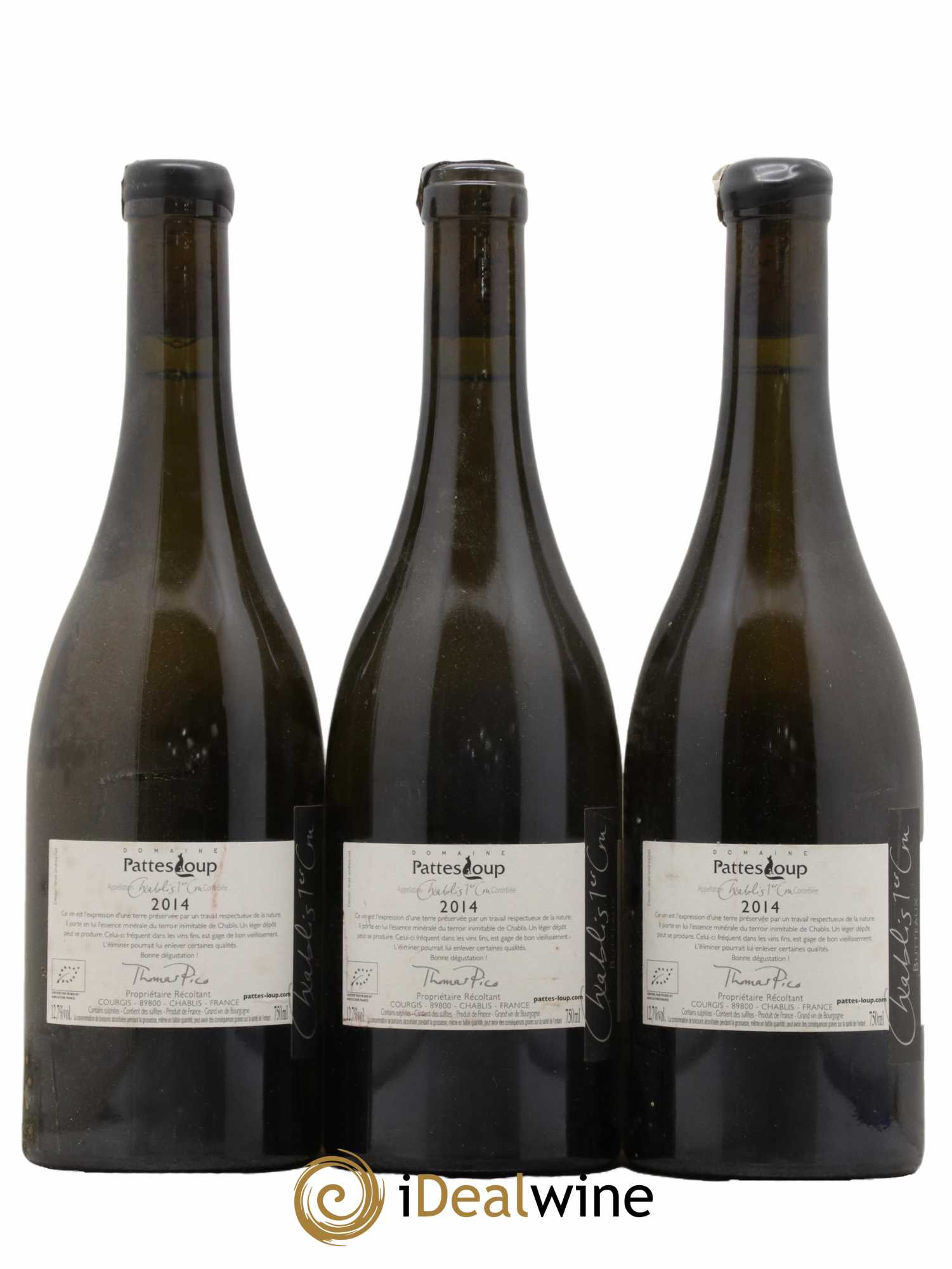 Chablis 1er Cru Butteaux Pattes Loup (Domaine) 2014 - Lot de 3 bouteilles - 1