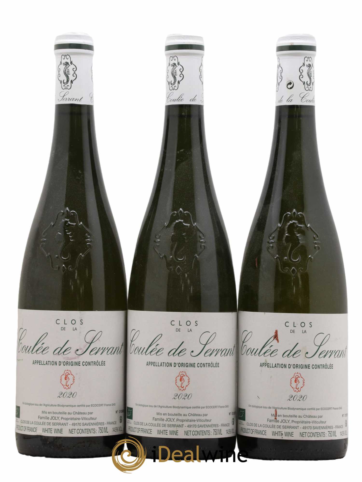 Savennières Clos de la Coulée de Serrant Vignobles de la Coulée de Serrant - Nicolas Joly 2020 - Lot de 3 bouteilles - 0