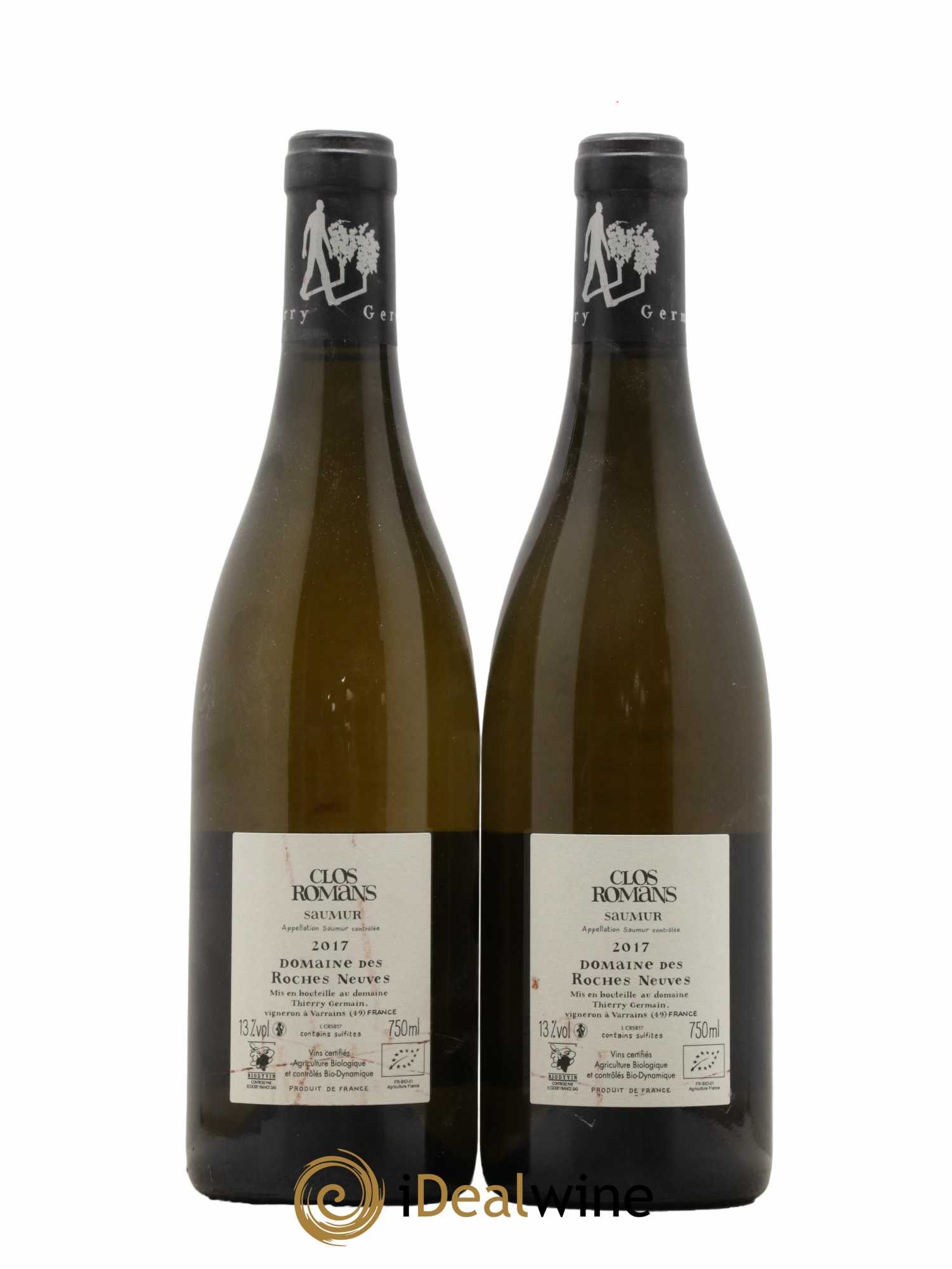 Saumur Clos Romans Domaine des Roches Neuves - Thierry Germain 2017 - Posten von 2 Flaschen - 1