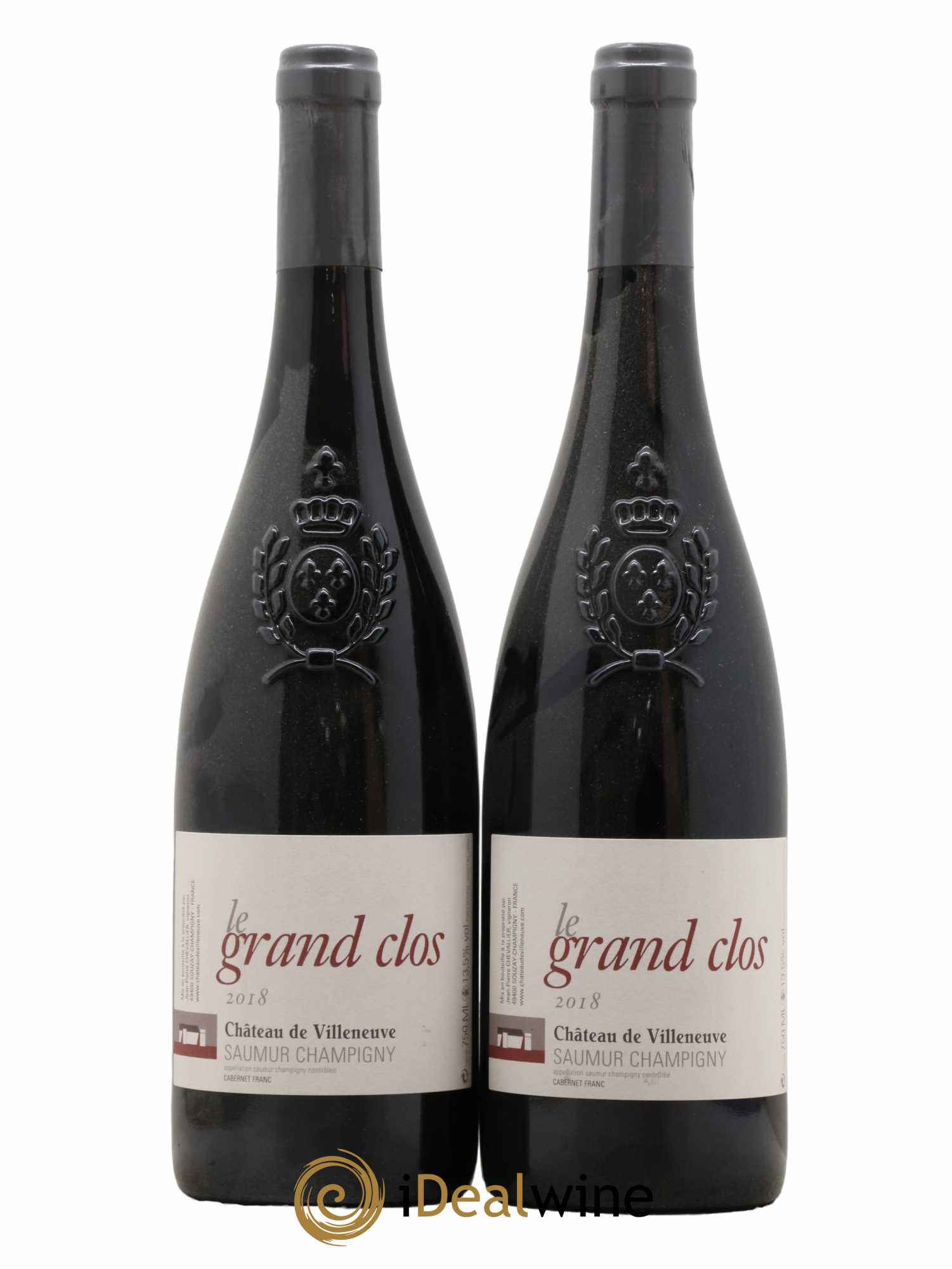 Saumur-Champigny Le Grand Clos Château de Villeneuve 2018 - Lot de 2 bouteilles - 0