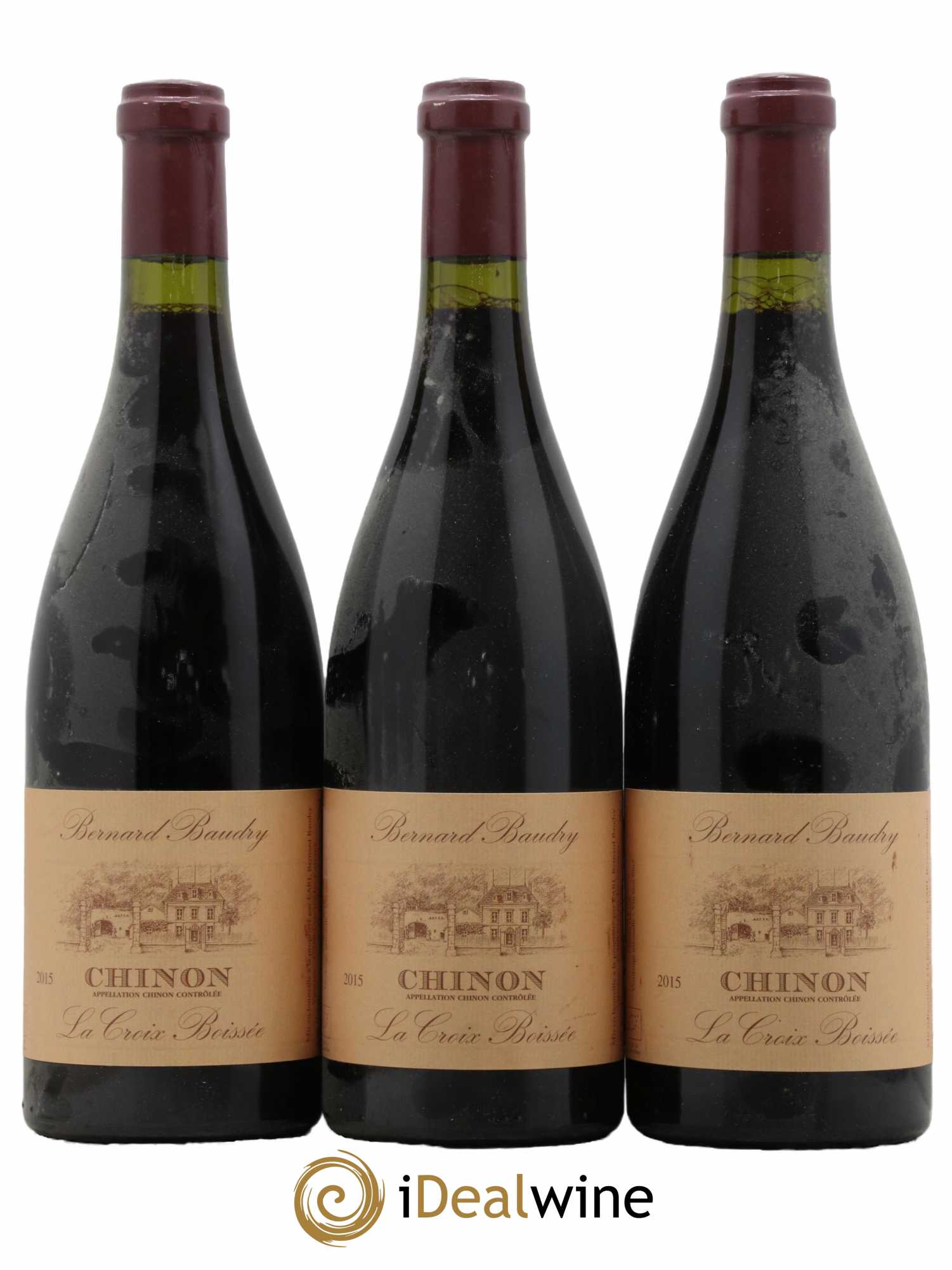 Chinon La Croix Boissée Bernard Baudry 2015 - Lot de 3 bouteilles - 0