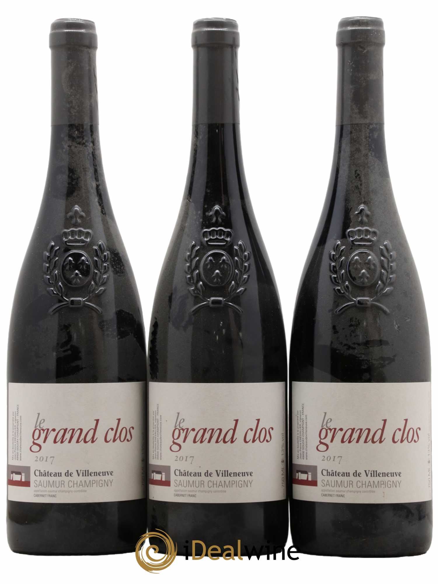 Saumur-Champigny Le Grand Clos Château de Villeneuve 2017 - Lot de 3 bouteilles - 0