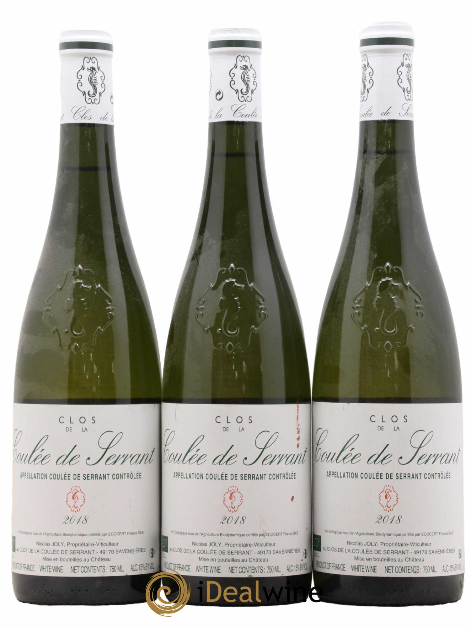 Savennières Clos de la Coulée de Serrant Vignobles de la Coulée de Serrant - Nicolas Joly 2018 - Lot de 3 bouteilles - 0