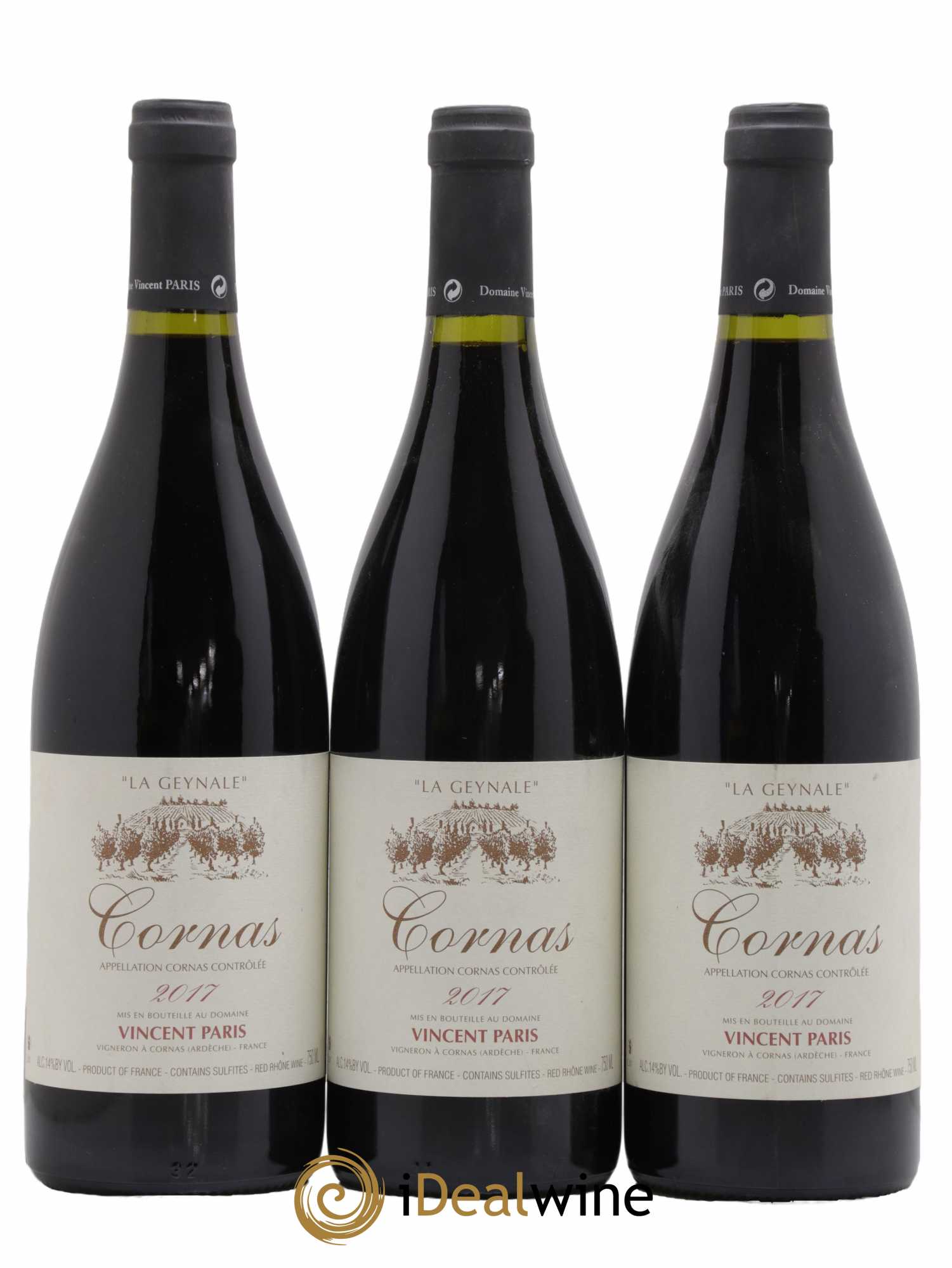 Cornas La Geynale Vincent Paris 2017 - Lot de 3 bouteilles - 0