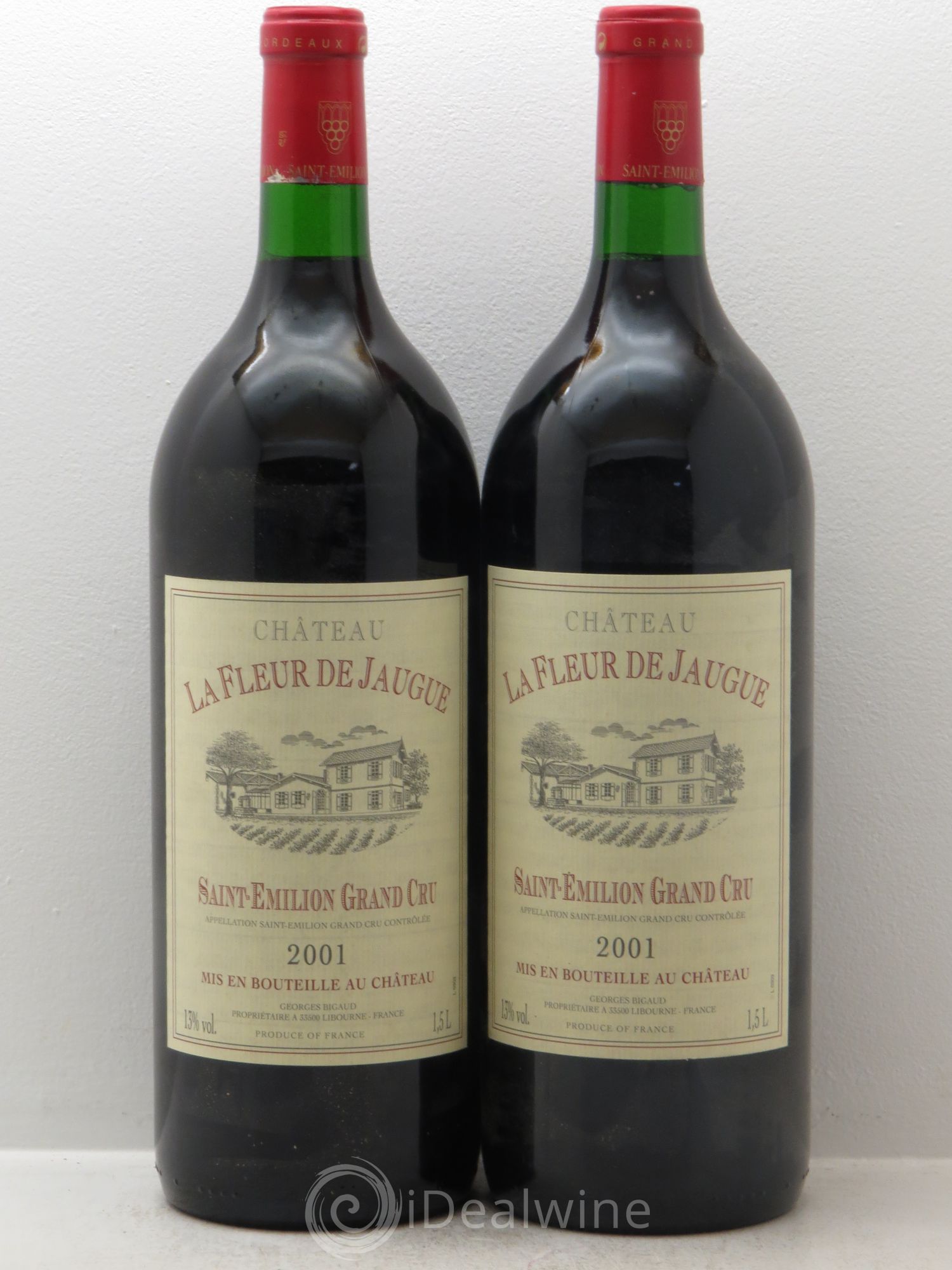 Saint-Émilion Château Fleur de Jaugue 2001 - Posten von 2 Magnum - 0