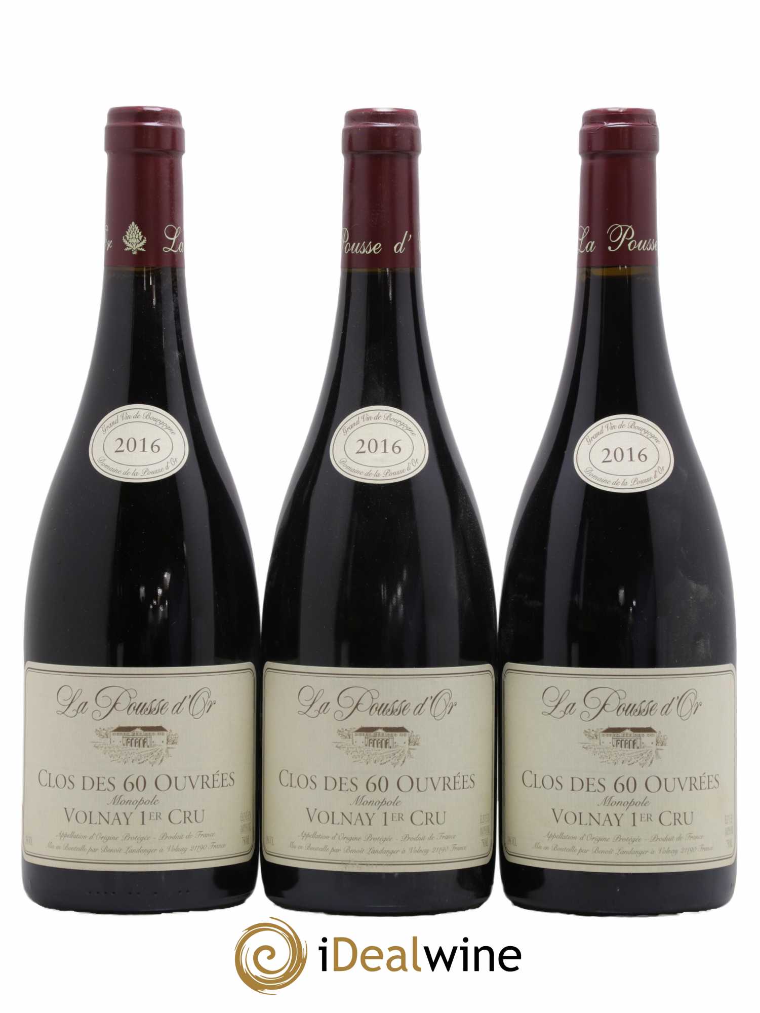 Volnay 1er Cru Clos des 60 ouvrées La Pousse d'Or (Domaine de) 2016 - Lot de 3 bouteilles - 0