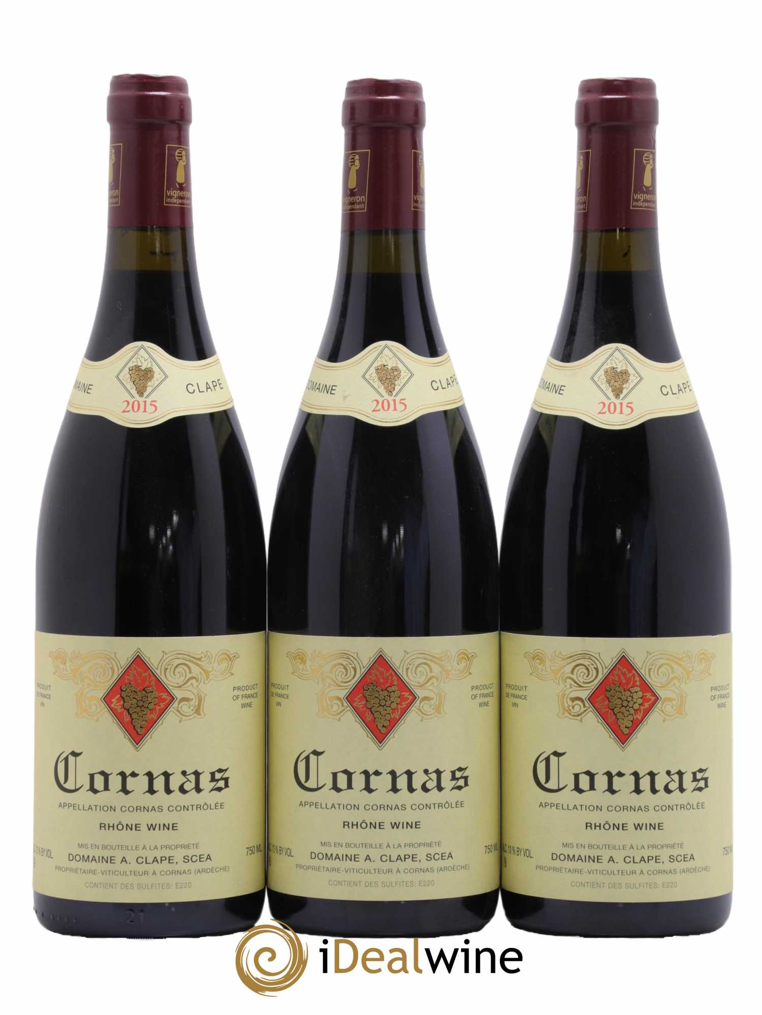 Cornas Auguste Clape 2015 - Lot de 3 bouteilles - 0