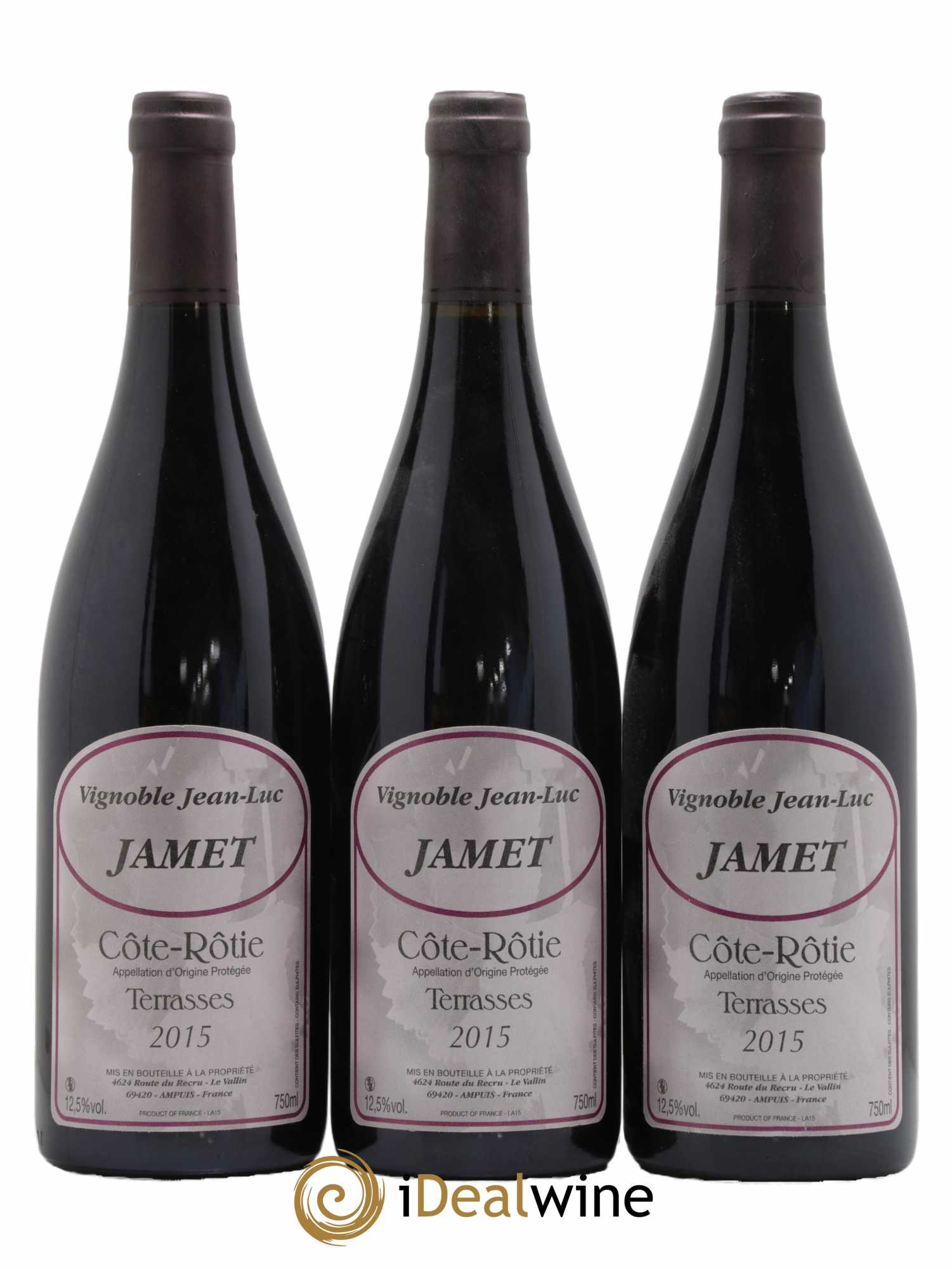 Côte-Rôtie Terrasses Jean-Luc Jamet (Domaine) 2015 - Lot de 3 bouteilles - 0