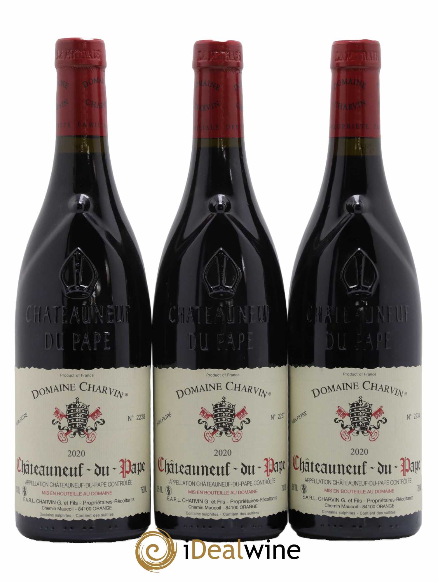 Châteauneuf-du-Pape Charvin (Domaine) 2020 - Lot de 3 bouteilles - 0