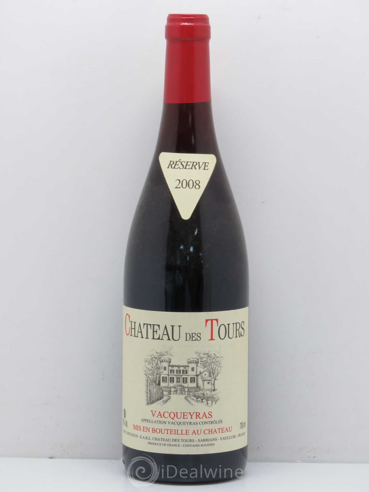 Vacqueyras Château des Tours Emmanuel Reynaud 2008 - Lot de 1 bouteille - 0