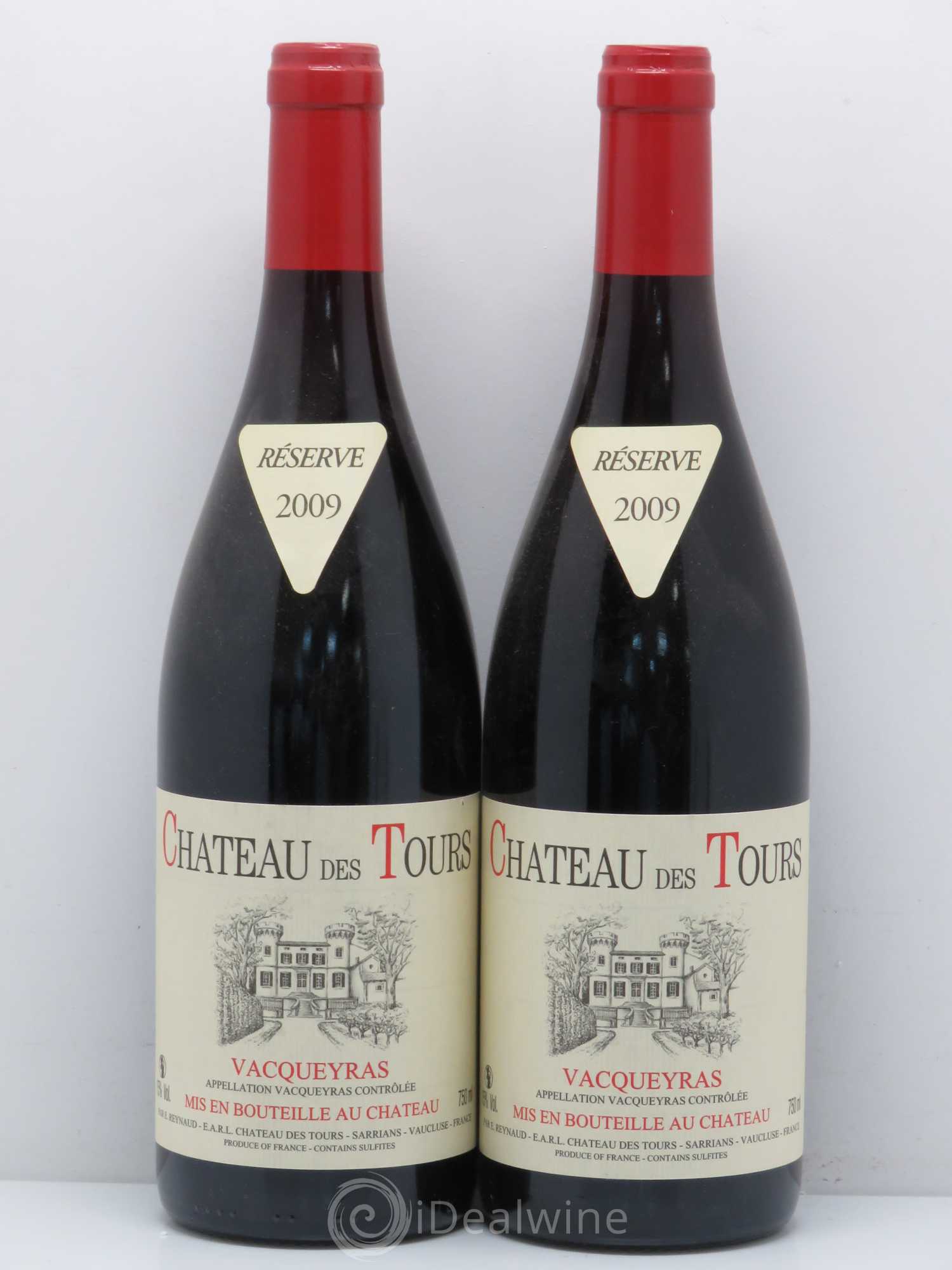 Vacqueyras Château des Tours Emmanuel Reynaud 2009 - Lot de 2 bouteilles - 0