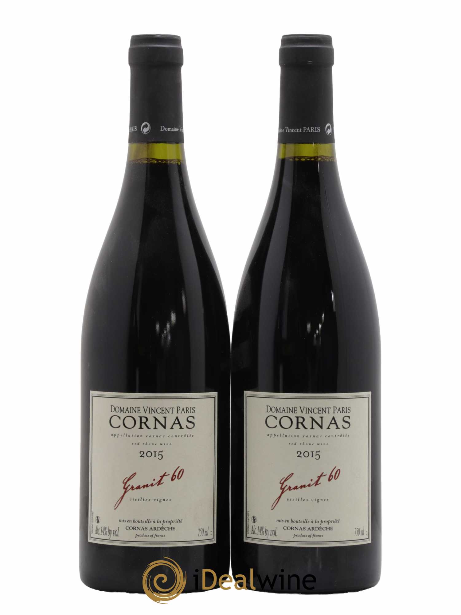 Cornas Granit 60 Vieilles Vignes Vincent Paris 2015 - Lot de 2 bouteilles - 0