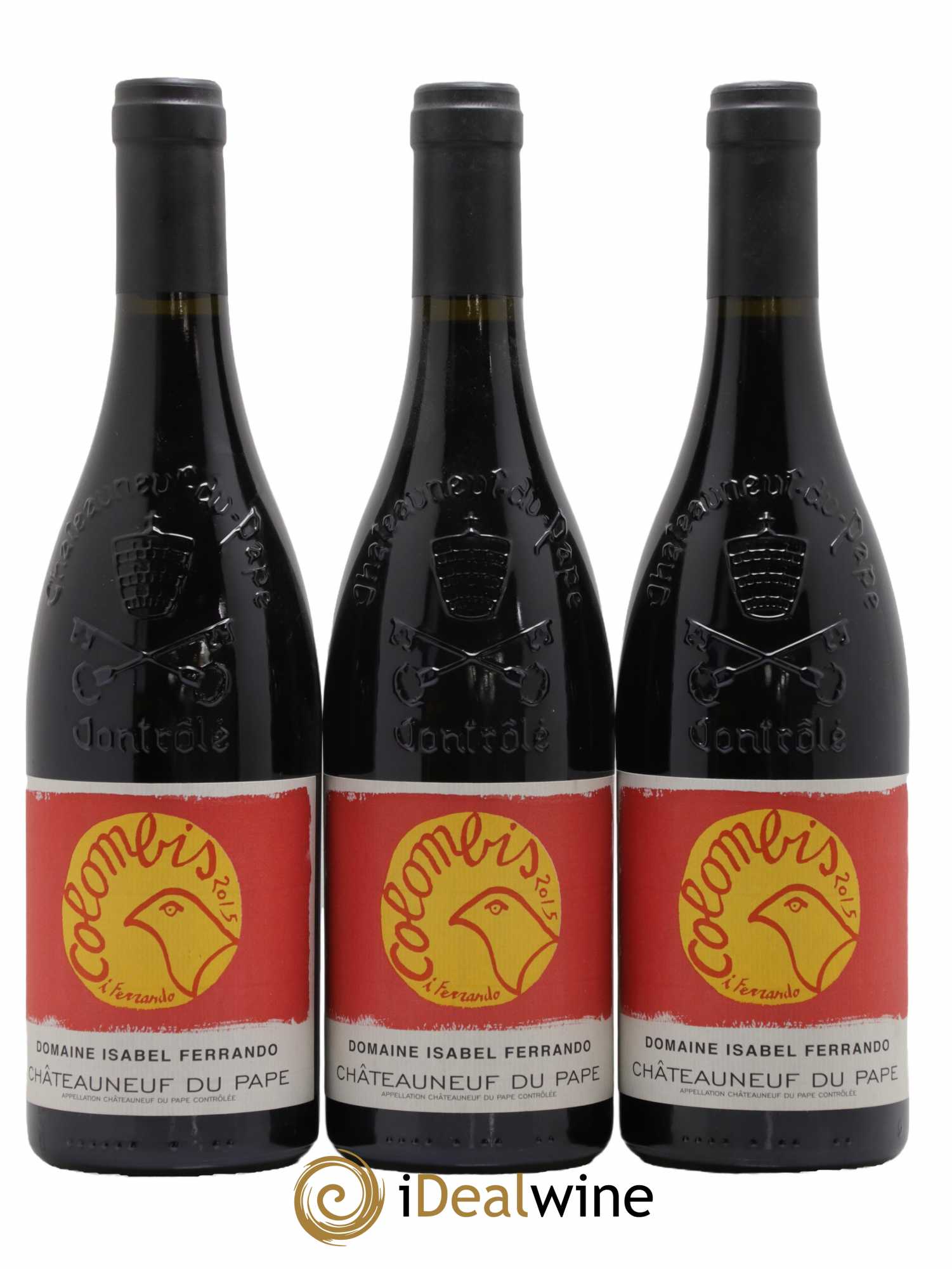 Châteauneuf-du-Pape Colombis Domaine Saint-Préfert 2015 - Lot de 3 bouteilles - 0