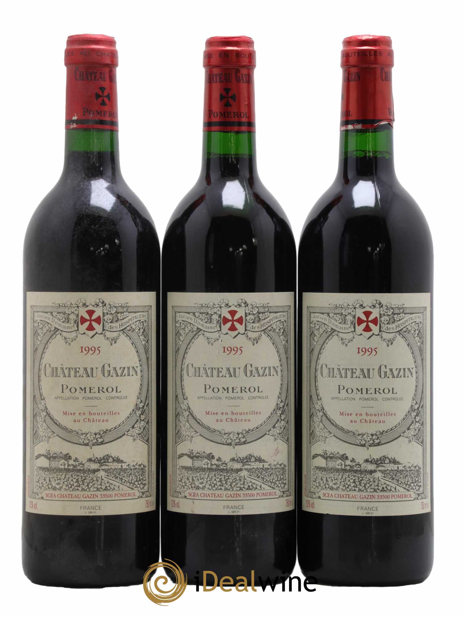 Château Gazin 1995 - Lot de 3 bouteilles - 0