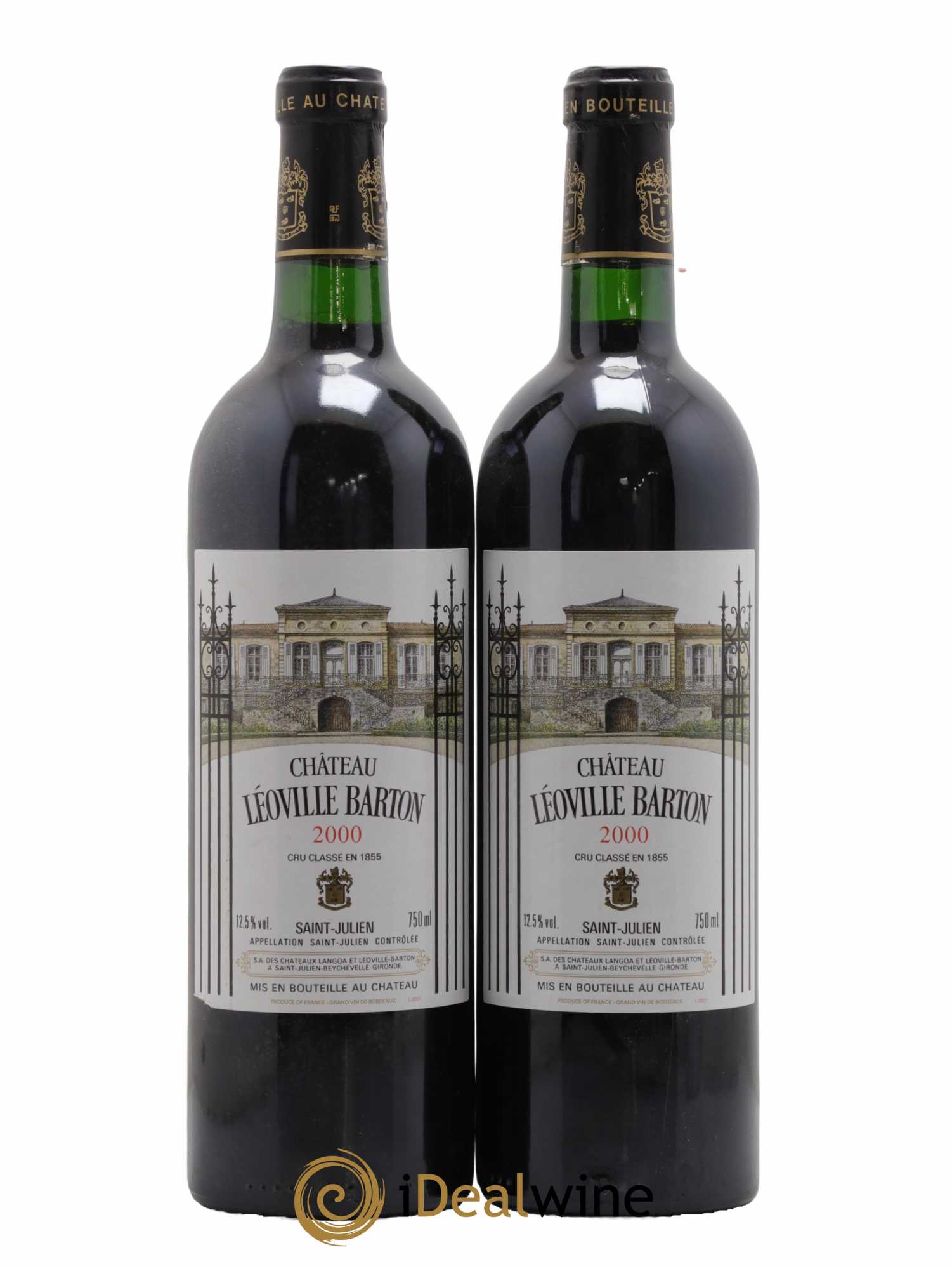 Château Léoville Barton 2ème Grand Cru Classé 2000 - Lot de 2 bouteilles - 0