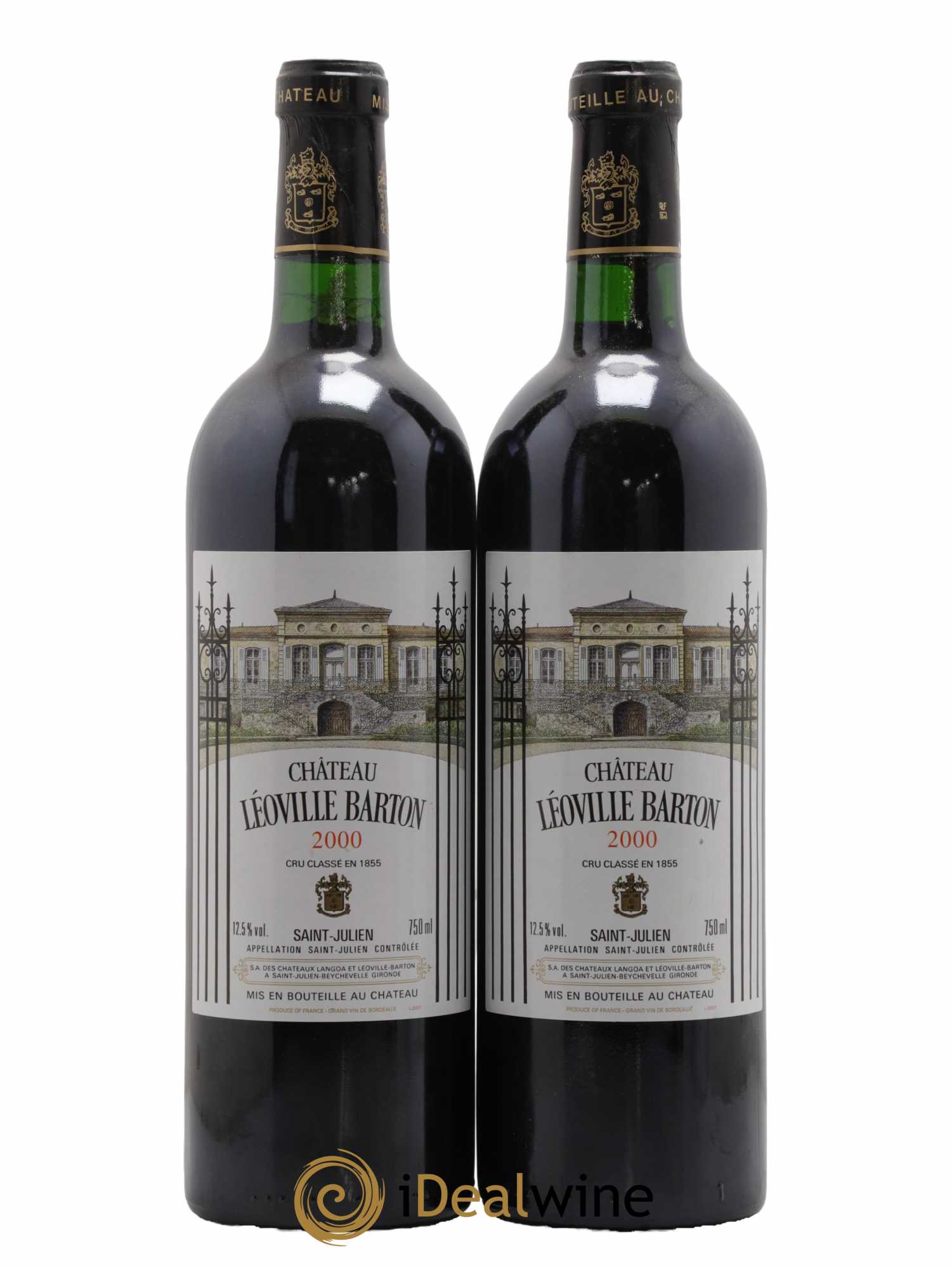 Château Léoville Barton 2ème Grand Cru Classé 2000 - Lot de 2 bouteilles - 0