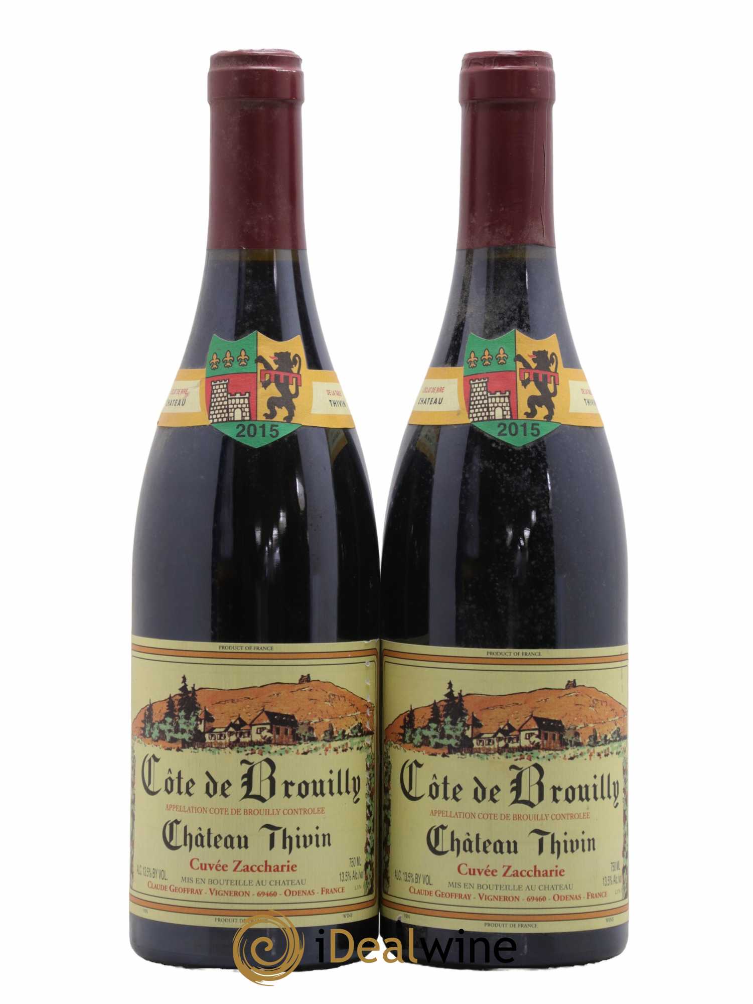 Côte de Brouilly Cuvée Zaccharie Château Thivin 2015 - Lot de 2 bouteilles - 0
