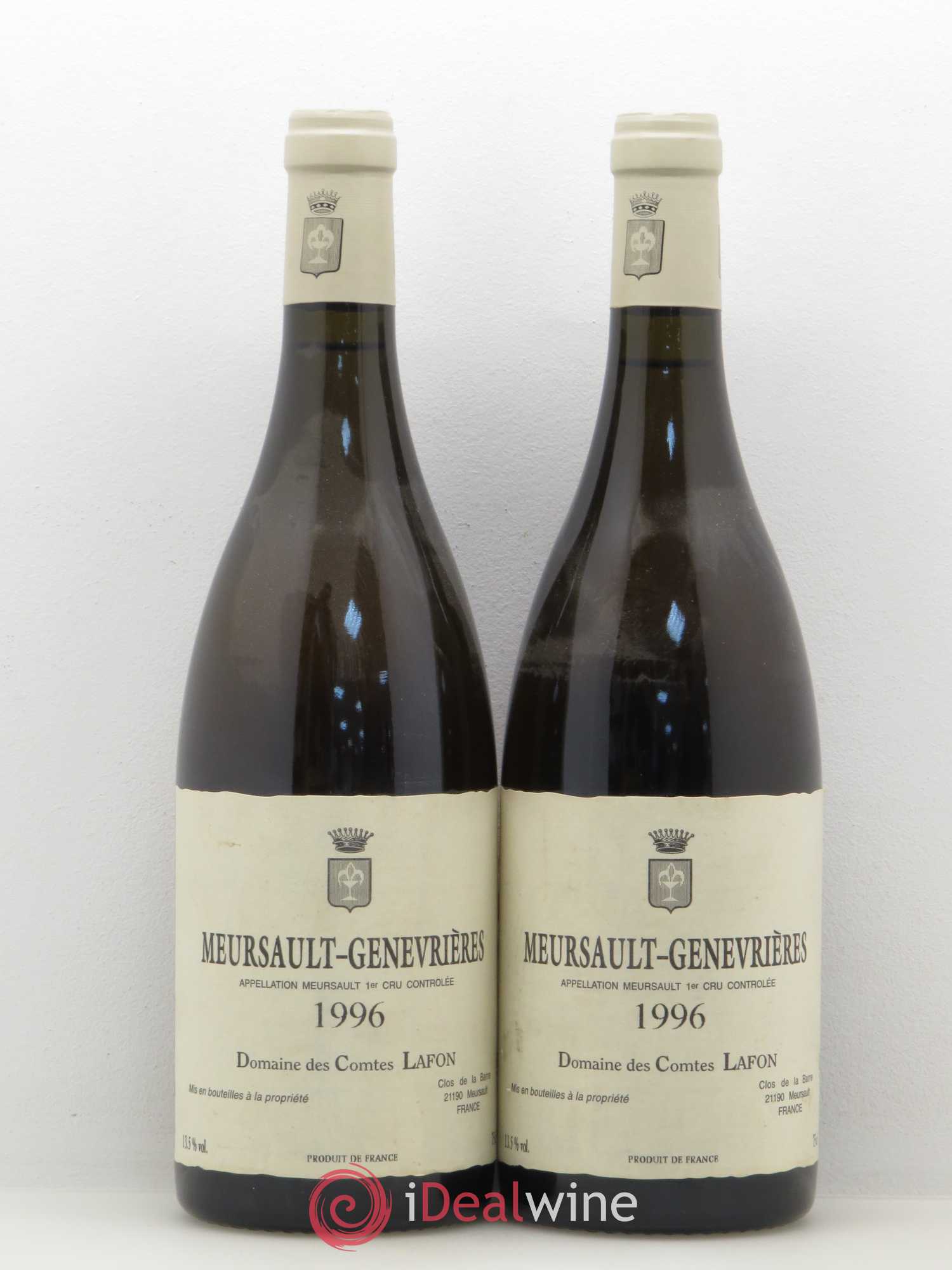 Meursault 1er Cru Genevrières Comtes Lafon (Domaine des) 1996 - Lot de 2 bouteilles - 0