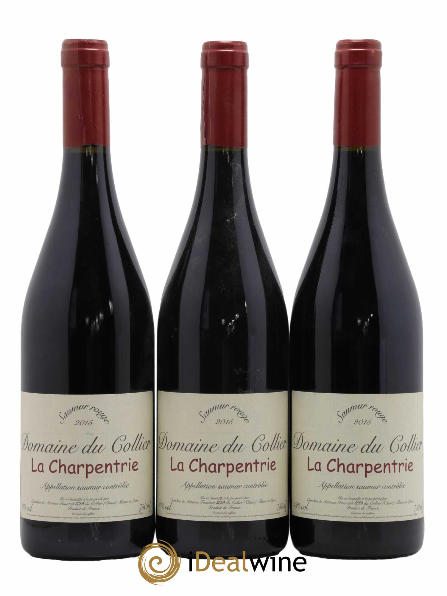 Saumur La Charpentrie Domaine du Collier 2015 - Lot de 3 bouteilles - 0