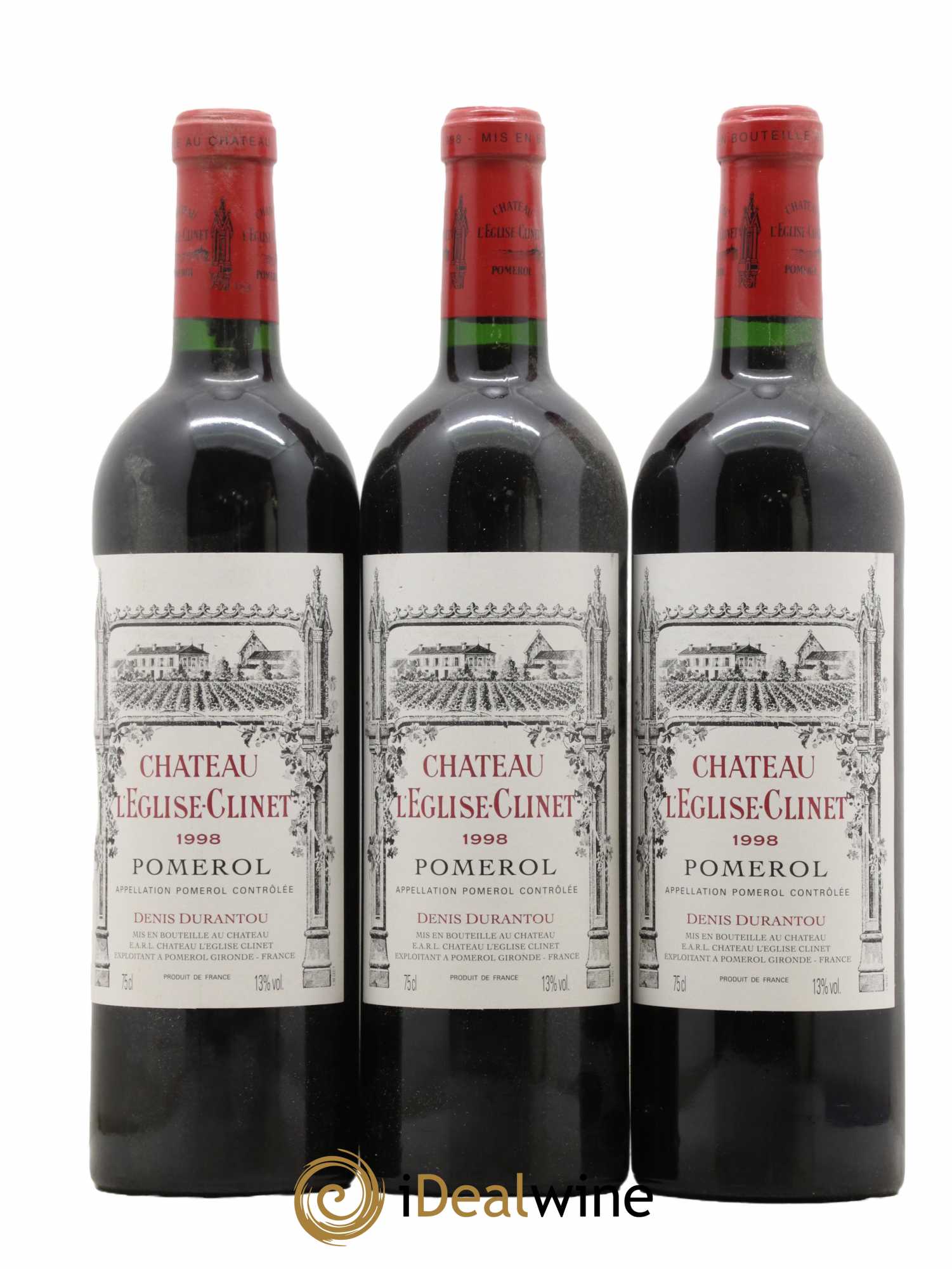 Château l' Église Clinet 1998 - Lot de 3 bouteilles - 0