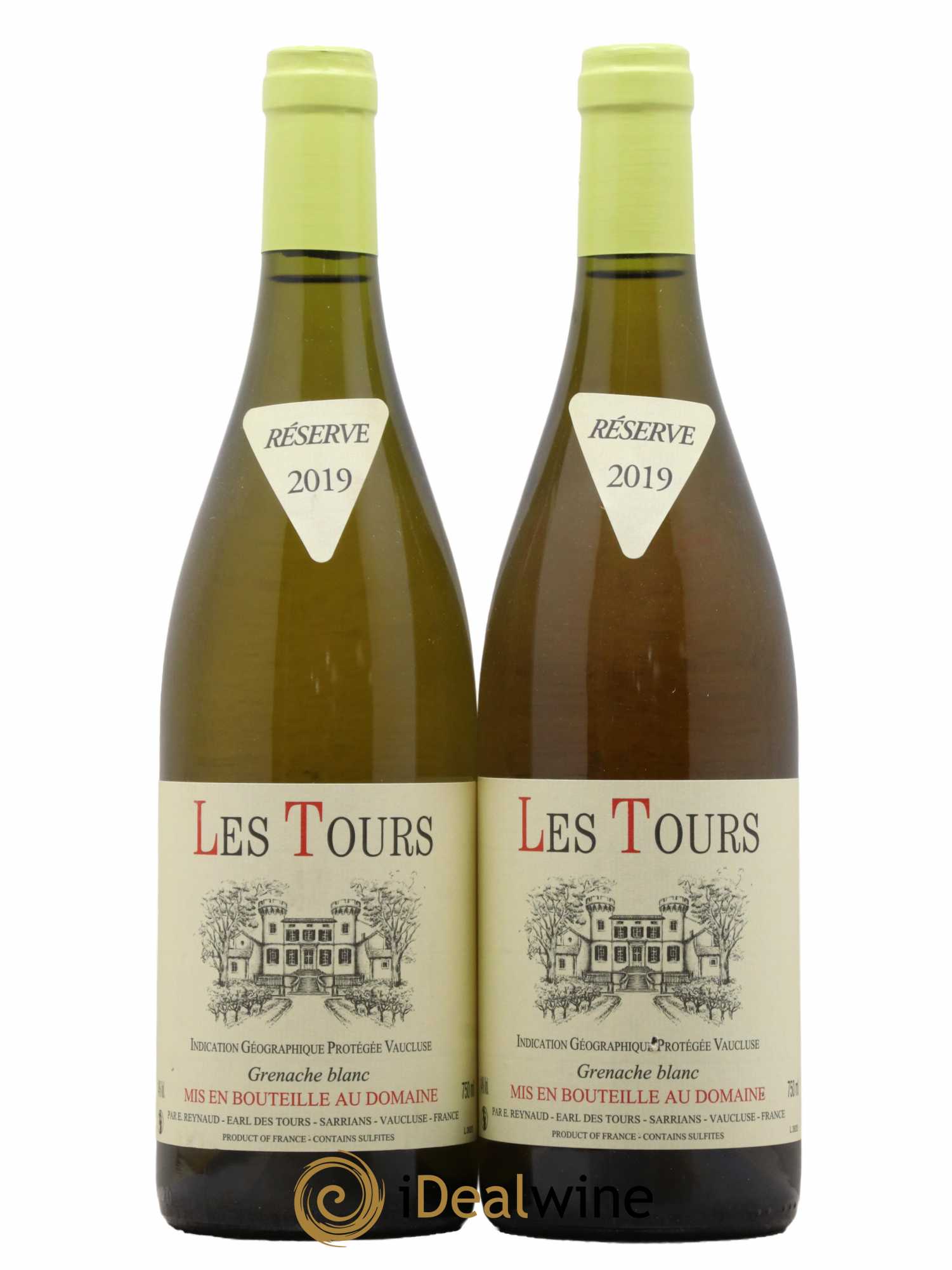 Vaucluse (Vin de Pays de Vaucluse) Les Tours Grenache Blanc Emmanuel Reynaud 2019 - Lot de 2 bouteilles - 0
