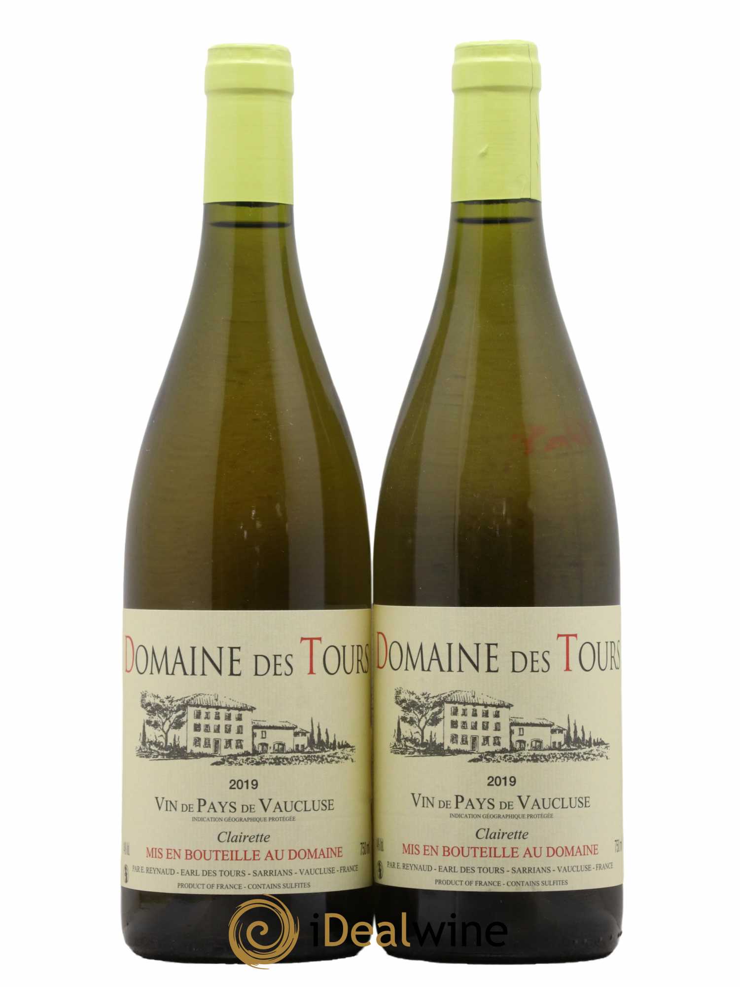 Vaucluse (Vin de Pays de Vaucluse) Domaine des Tours Emmanuel Reynaud Clairette 2019 - Lot de 2 bouteilles - 0