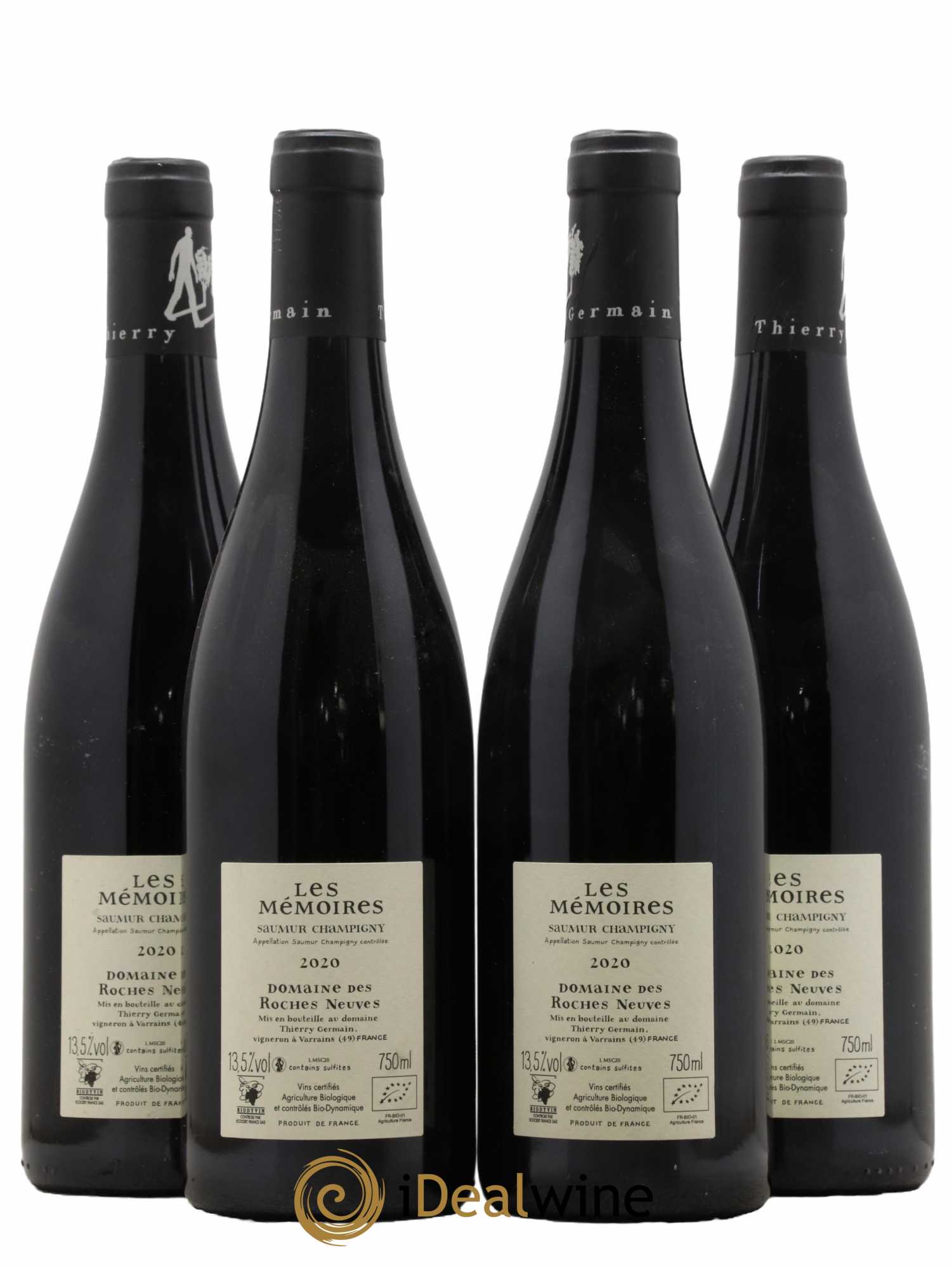 Saumur-Champigny Les Mémoires Domaine des Roches Neuves - Thierry Germain 2020 - Lot de 4 bouteilles - 1
