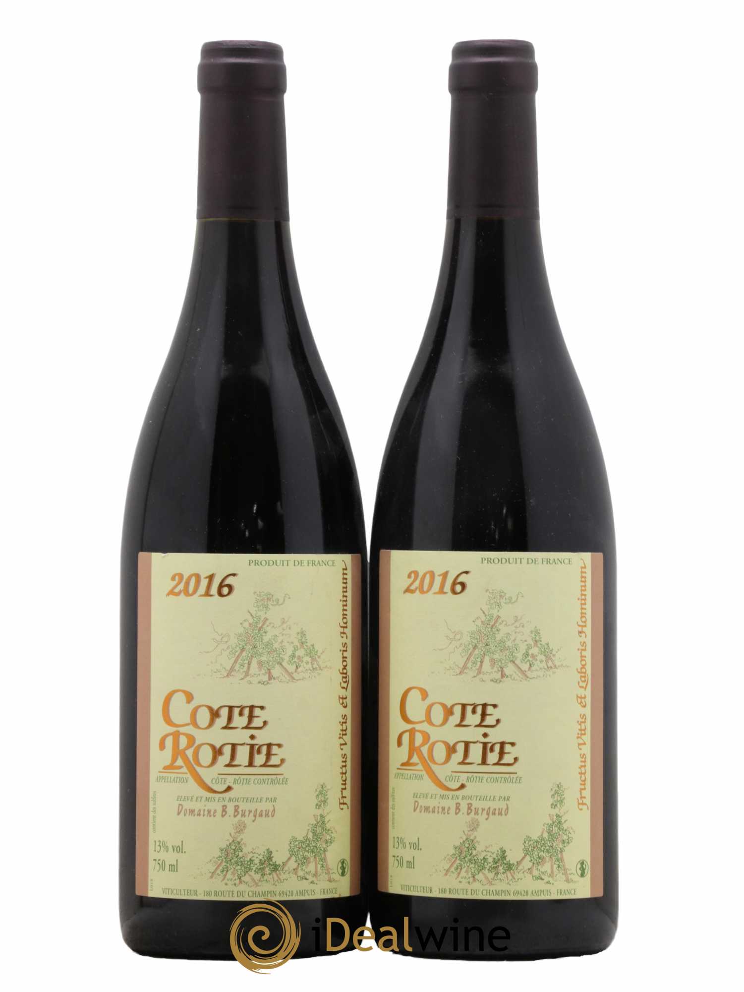 Côte-Rôtie Bernard Burgaud 2016 - Lot de 2 bouteilles - 0
