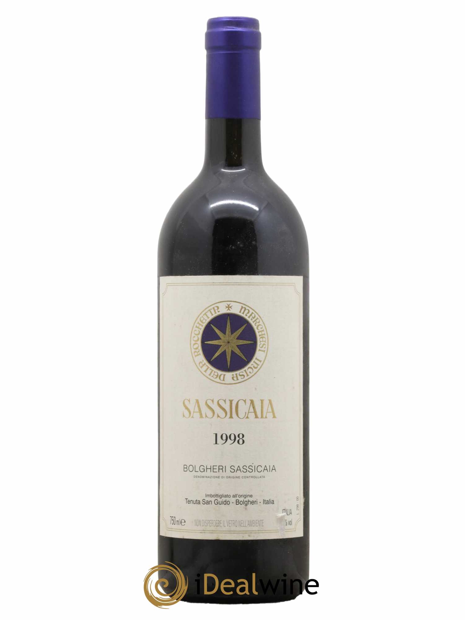Bolgheri DOC Sassicaia Tenuta San Guido 1998 - Lot de 1 bouteille - 0