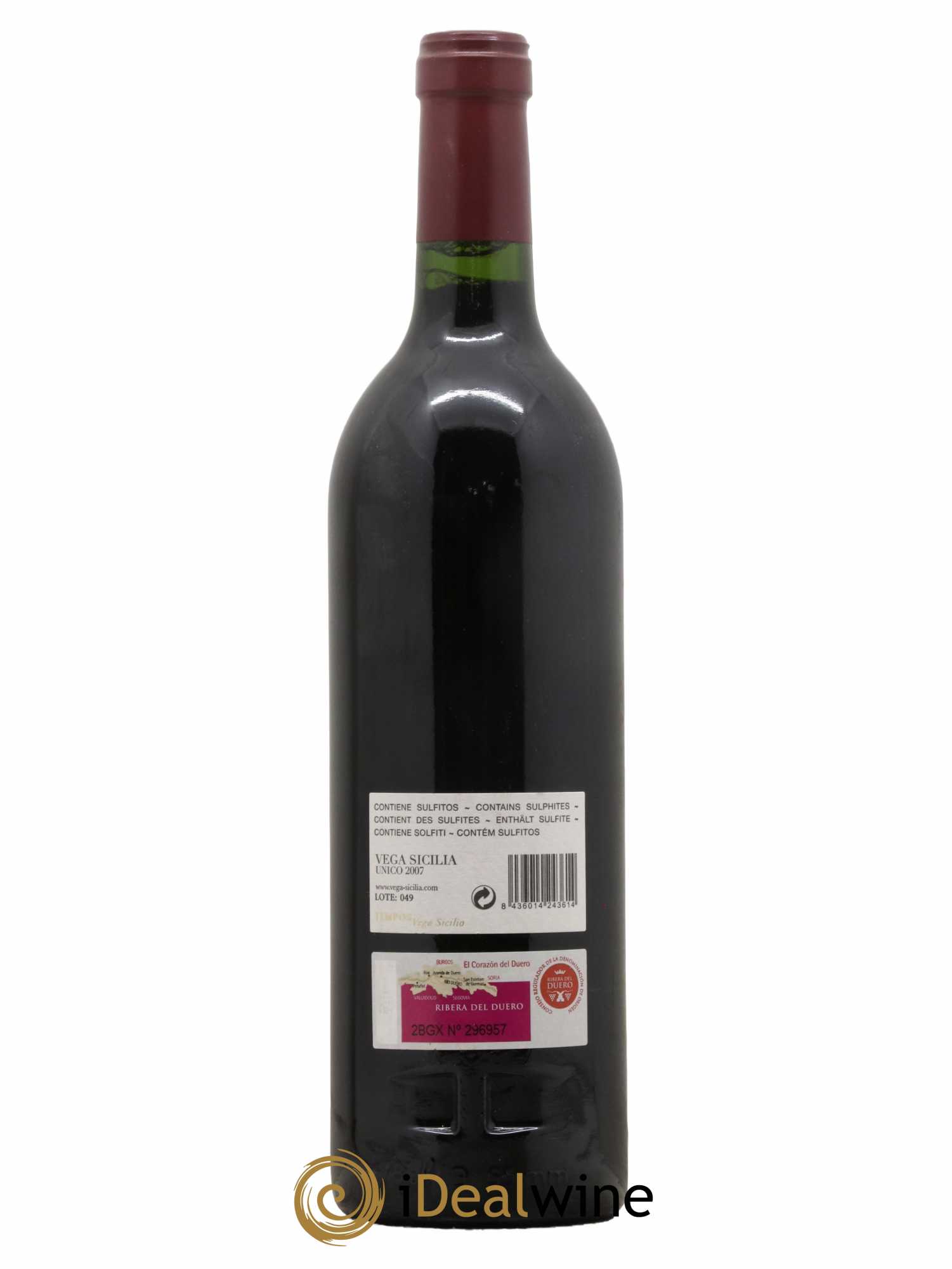 Ribera Del Duero DO Vega Sicilia Unico Famille Alvarez 2007 - Lot de 1 bouteille - 1