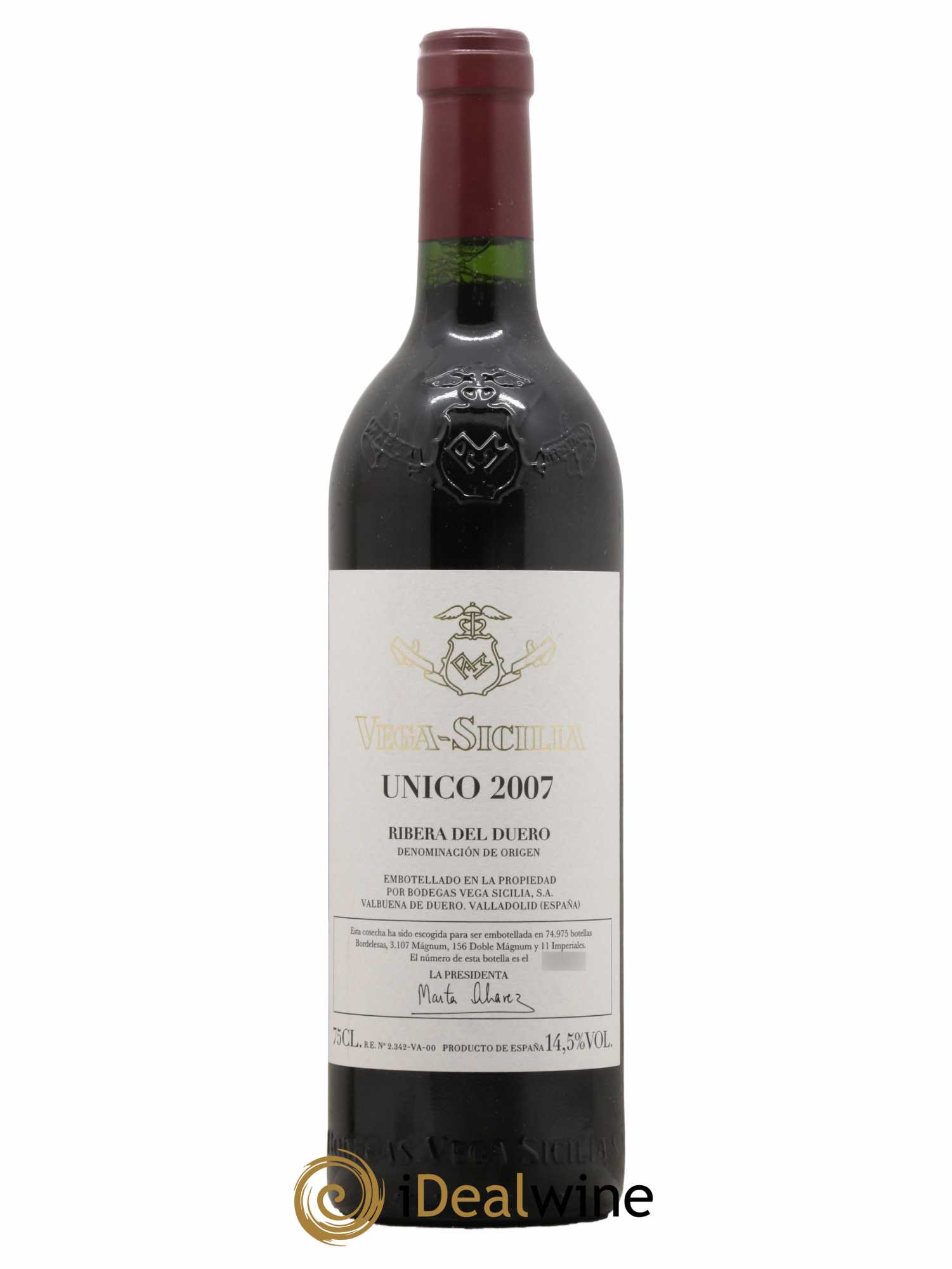 Ribera Del Duero DO Vega Sicilia Unico Famille Alvarez 2007 - Lot de 1 bouteille - 0
