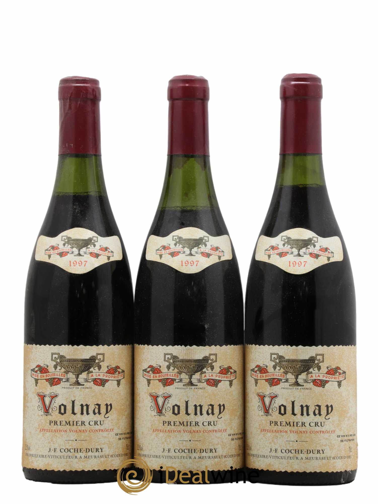 Volnay 1er Cru Coche Dury (Domaine) 1997 - Lot de 3 bouteilles - 0