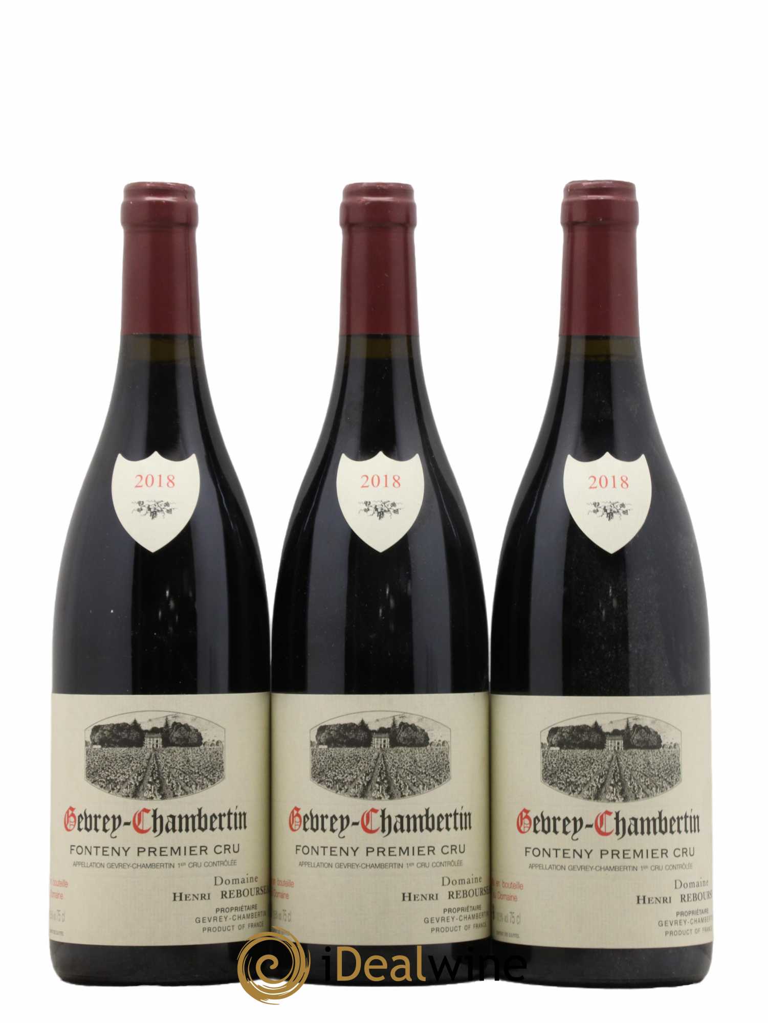 Gevrey-Chambertin 1er Cru Fonteny Henri Rebourseau (Domaine) 2018 - Lot de 3 bouteilles - 0