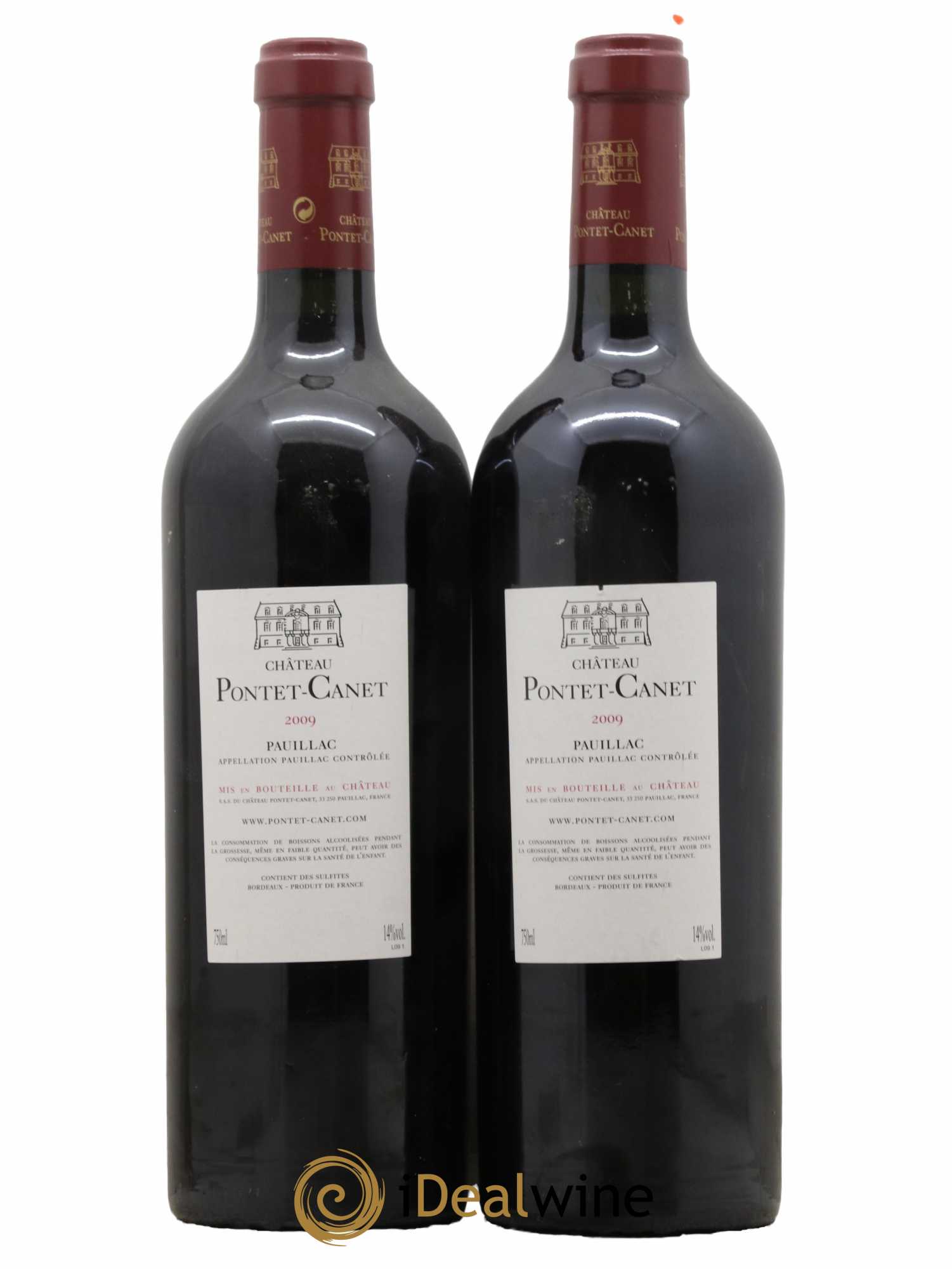 Château Pontet Canet 5ème Grand Cru Classé 2009 - Lot de 2 bouteilles - 1