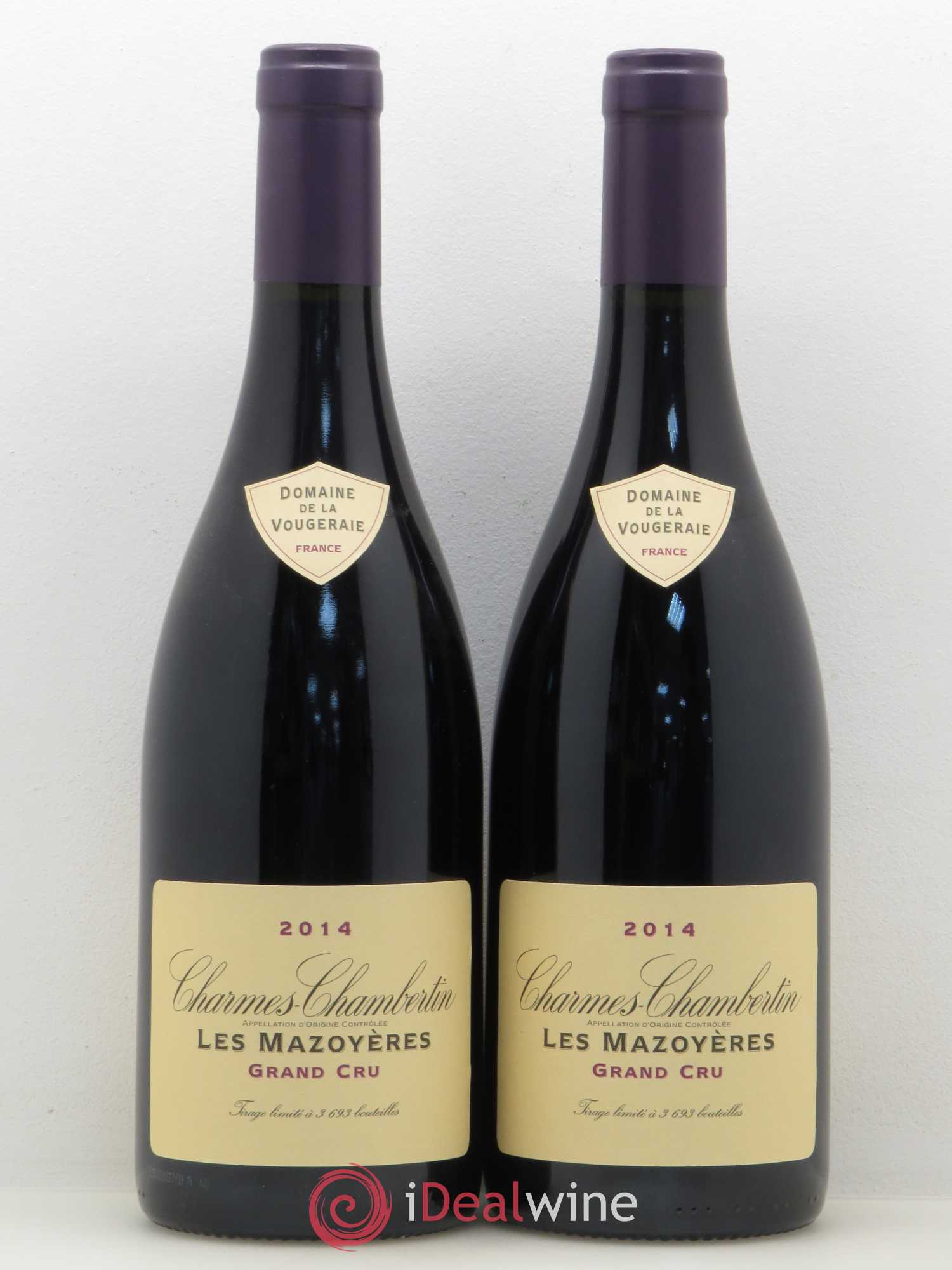 Charmes-Chambertin Grand Cru Les Mazoyères La Vougeraie 2014 - Lot de 2 bouteilles - 0