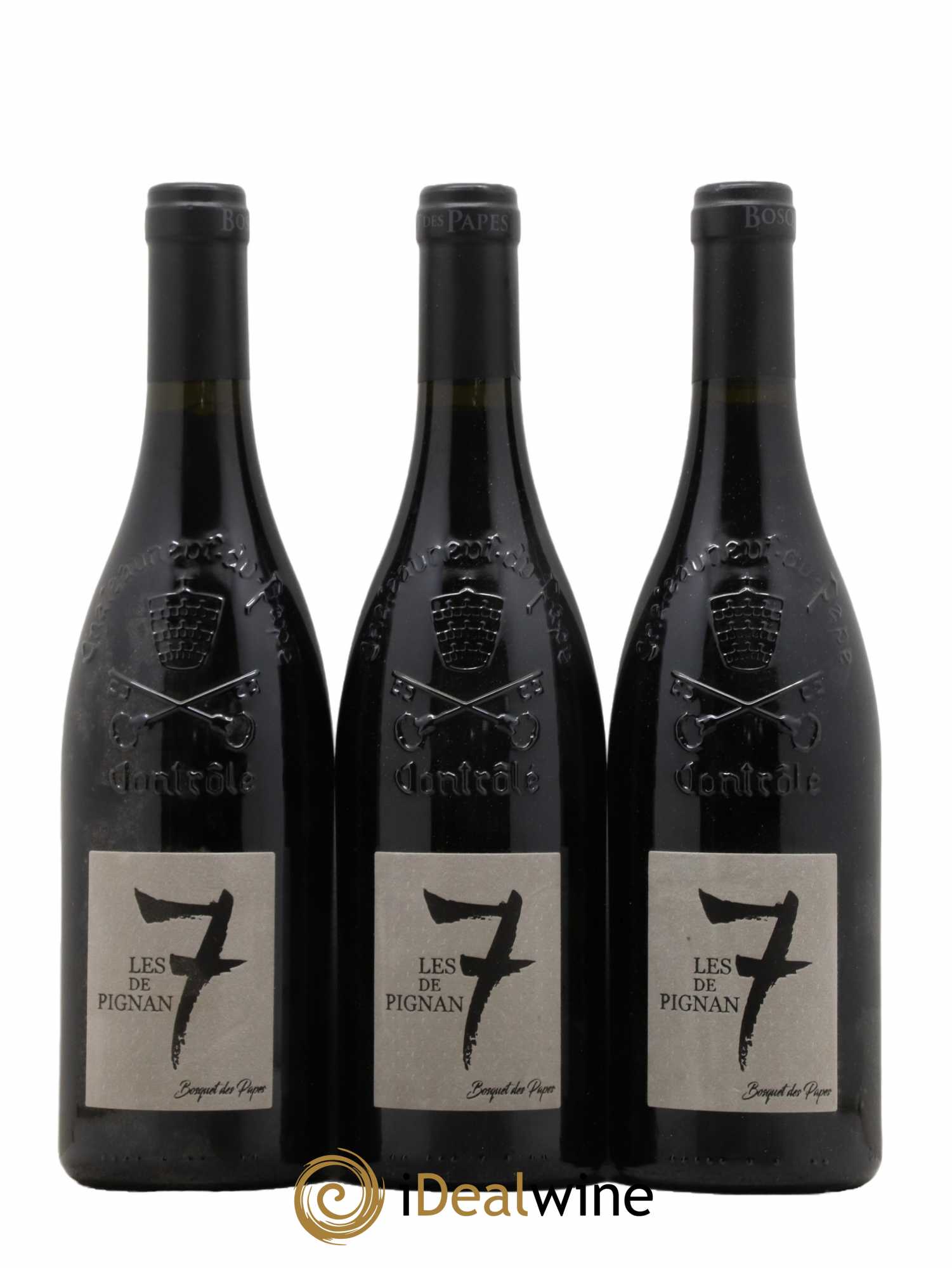 Châteauneuf-du-Pape Les 7 de Pignan Bosquet des Papes 2020 - Lot de 3 bouteilles - 0