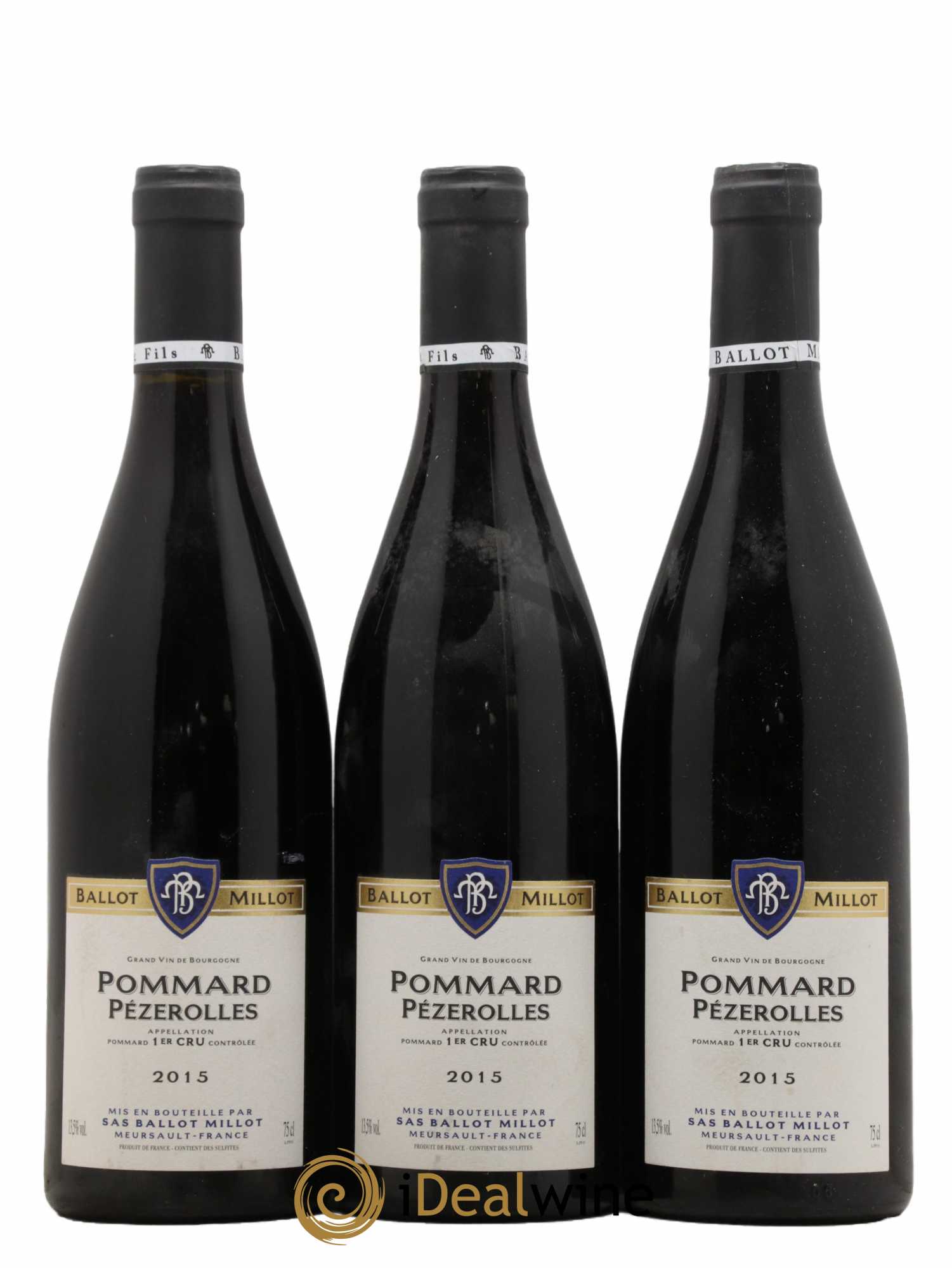 Pommard 1er Cru Les Pézerolles Ballot Millot 2015 - Lot de 3 bouteilles - 0