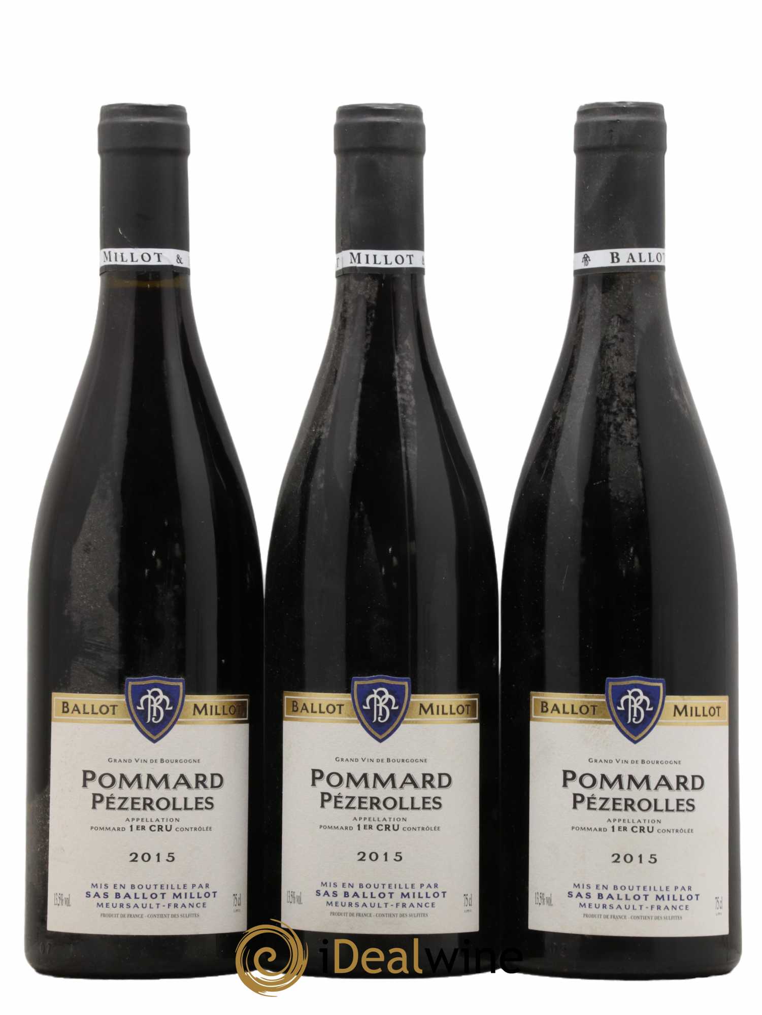 Pommard 1er Cru Les Pézerolles Ballot Millot 2015 - Lot de 3 bouteilles - 0