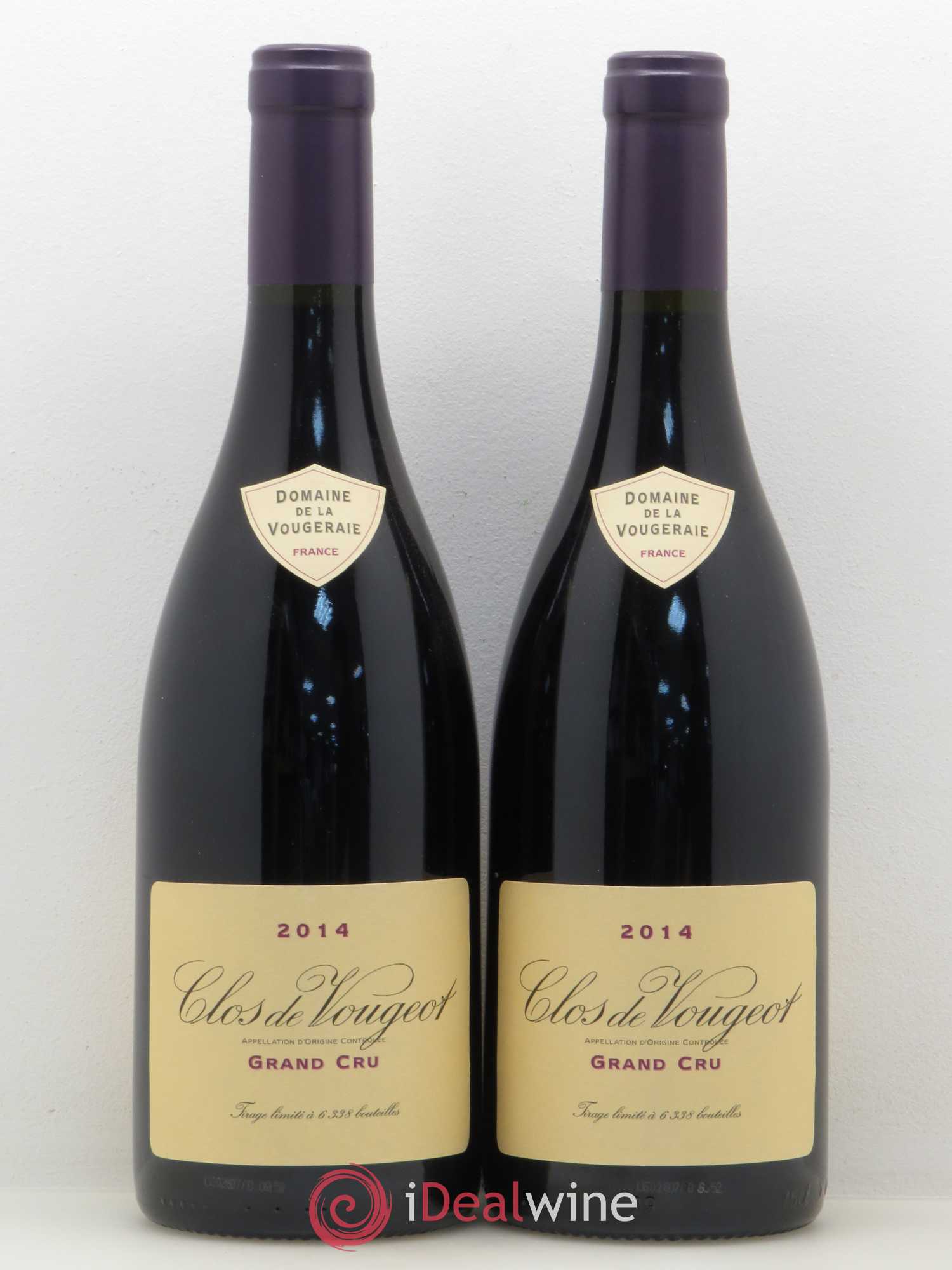 Clos de Vougeot Grand Cru La Vougeraie 2014 - Lot de 2 bouteilles - 0
