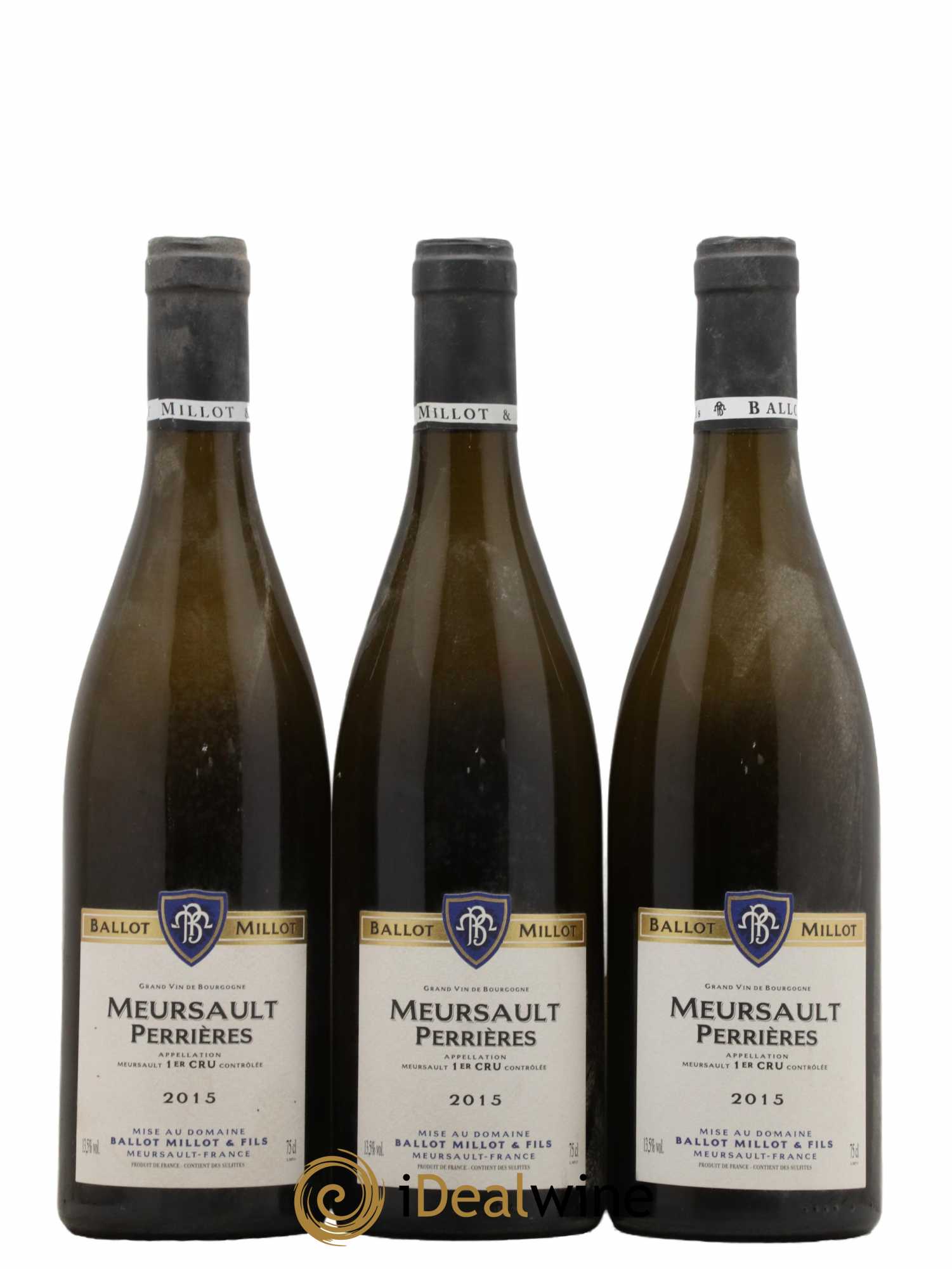 Meursault 1er Cru Perrières Ballot Millot 2015 - Lot de 3 bouteilles - 0