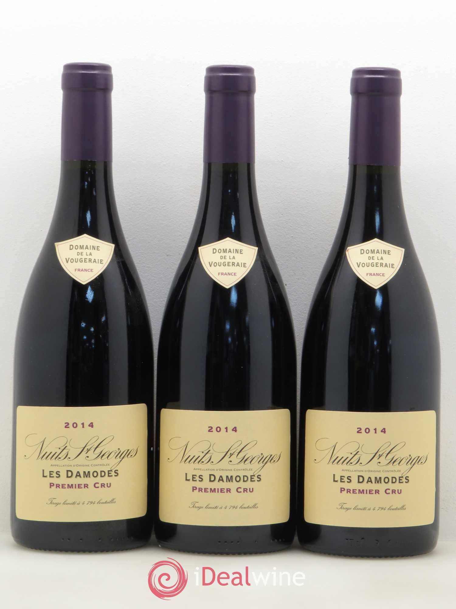 Nuits-Saint-Georges 1er Cru Les Damodes La Vougeraie 2014 - Lot de 3 bouteilles - 0