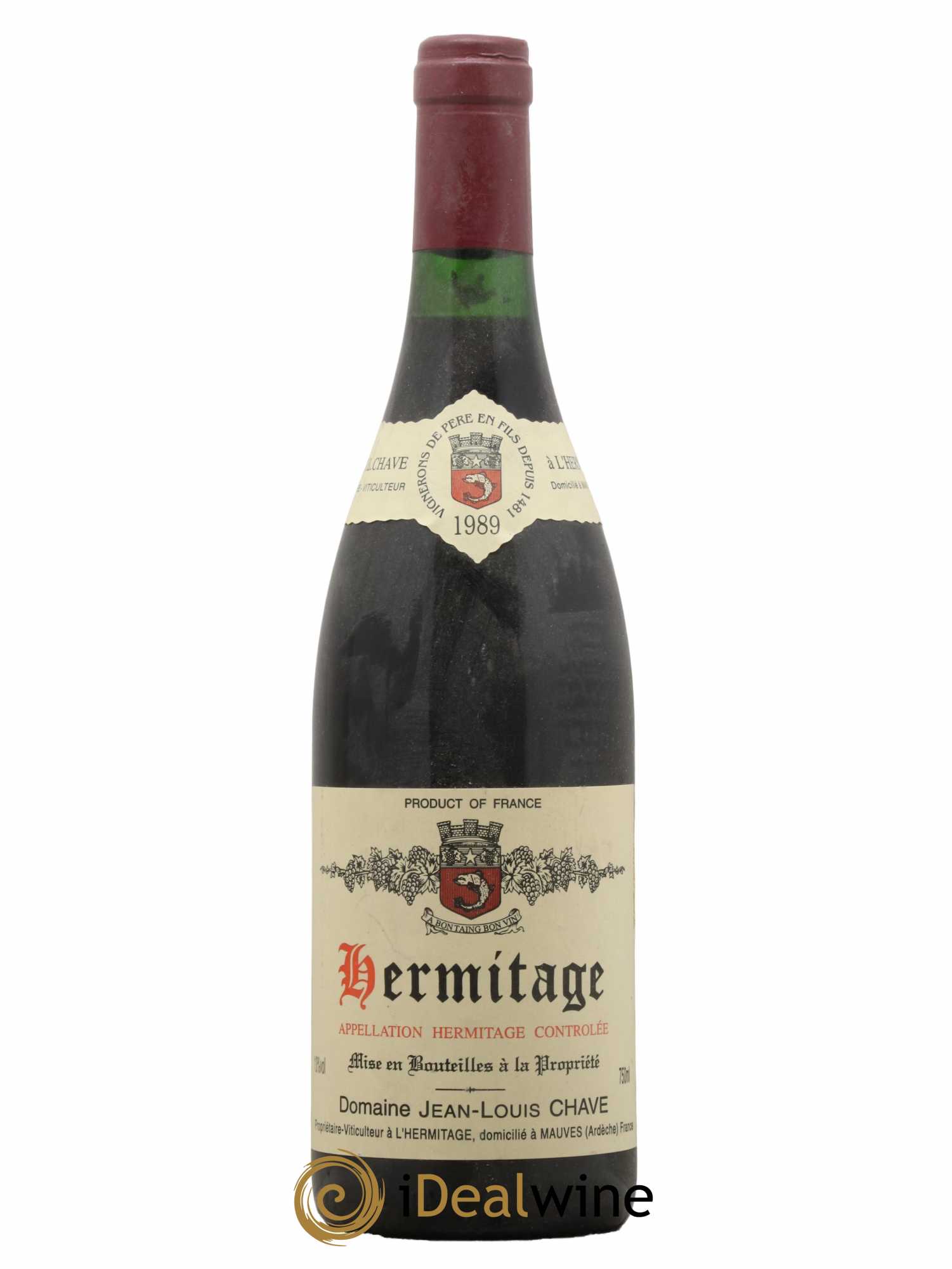 Hermitage Jean-Louis Chave 1989 - Lot de 1 bouteille - 0