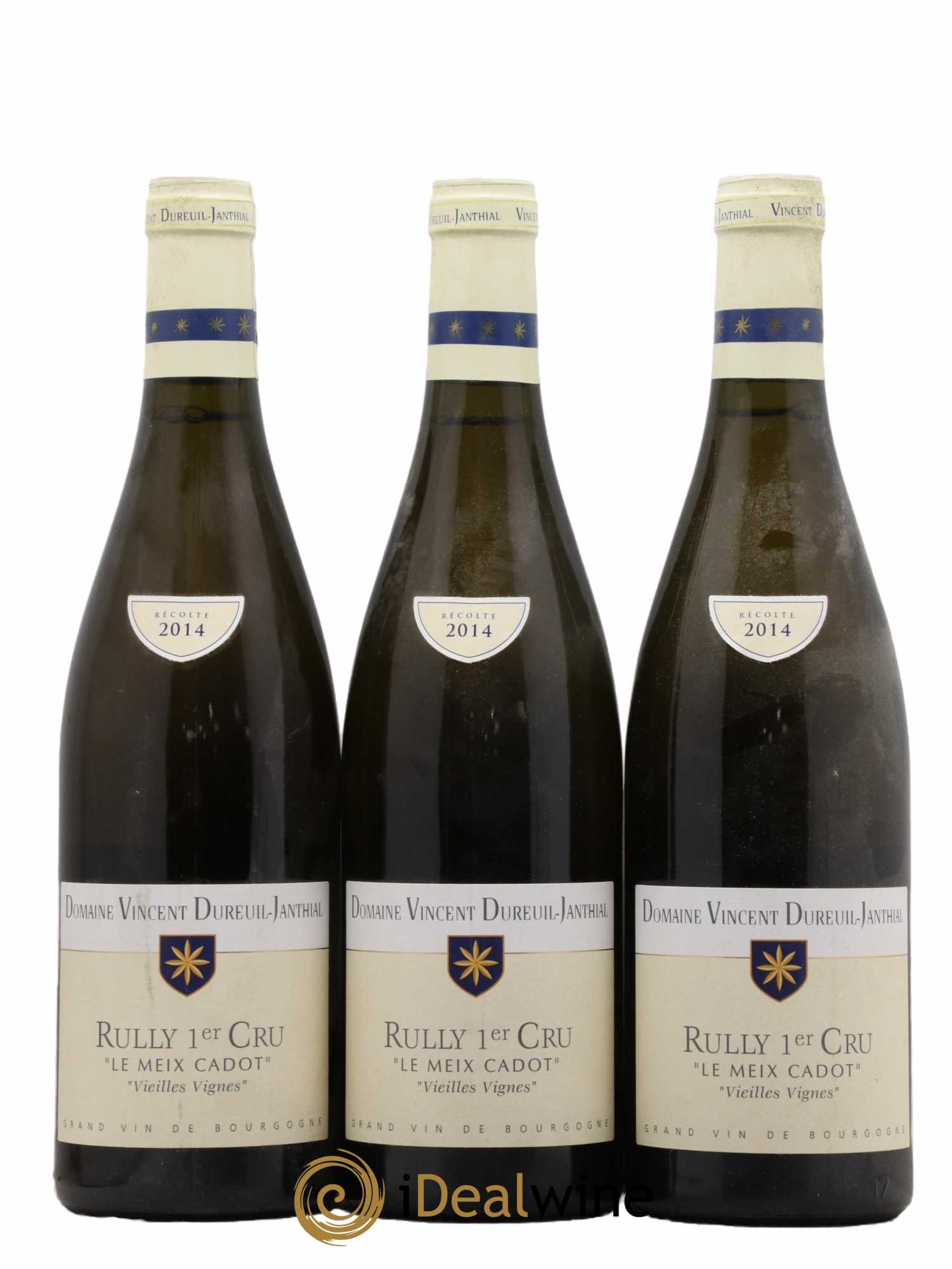 Rully 1er Cru Le Meix Cadot Vieilles Vignes Vincent Dureuil-Janthial 2014 - Lot de 3 bouteilles - 0