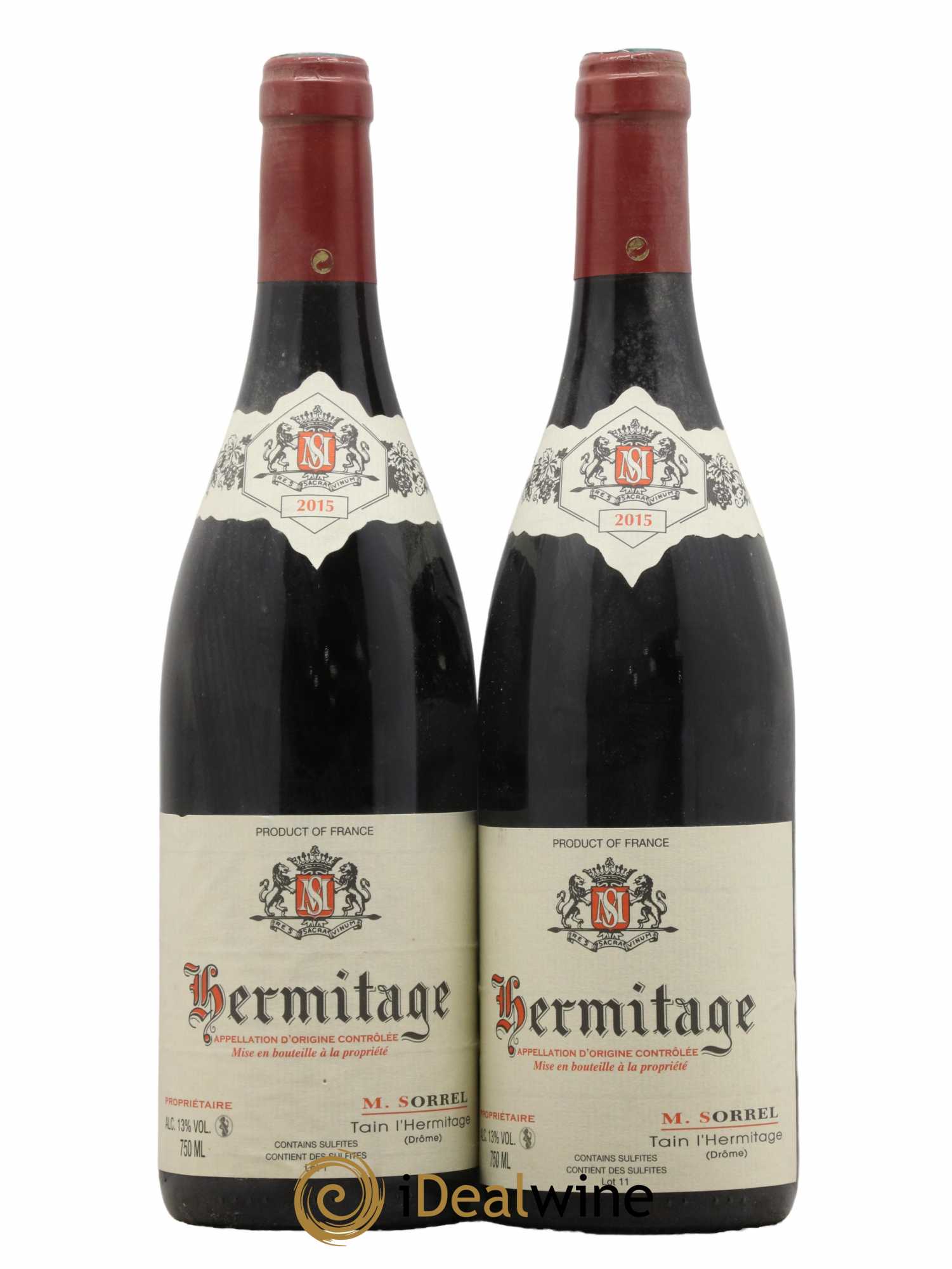 Hermitage Marc Sorrel 2015 - Lot de 2 bouteilles - 0