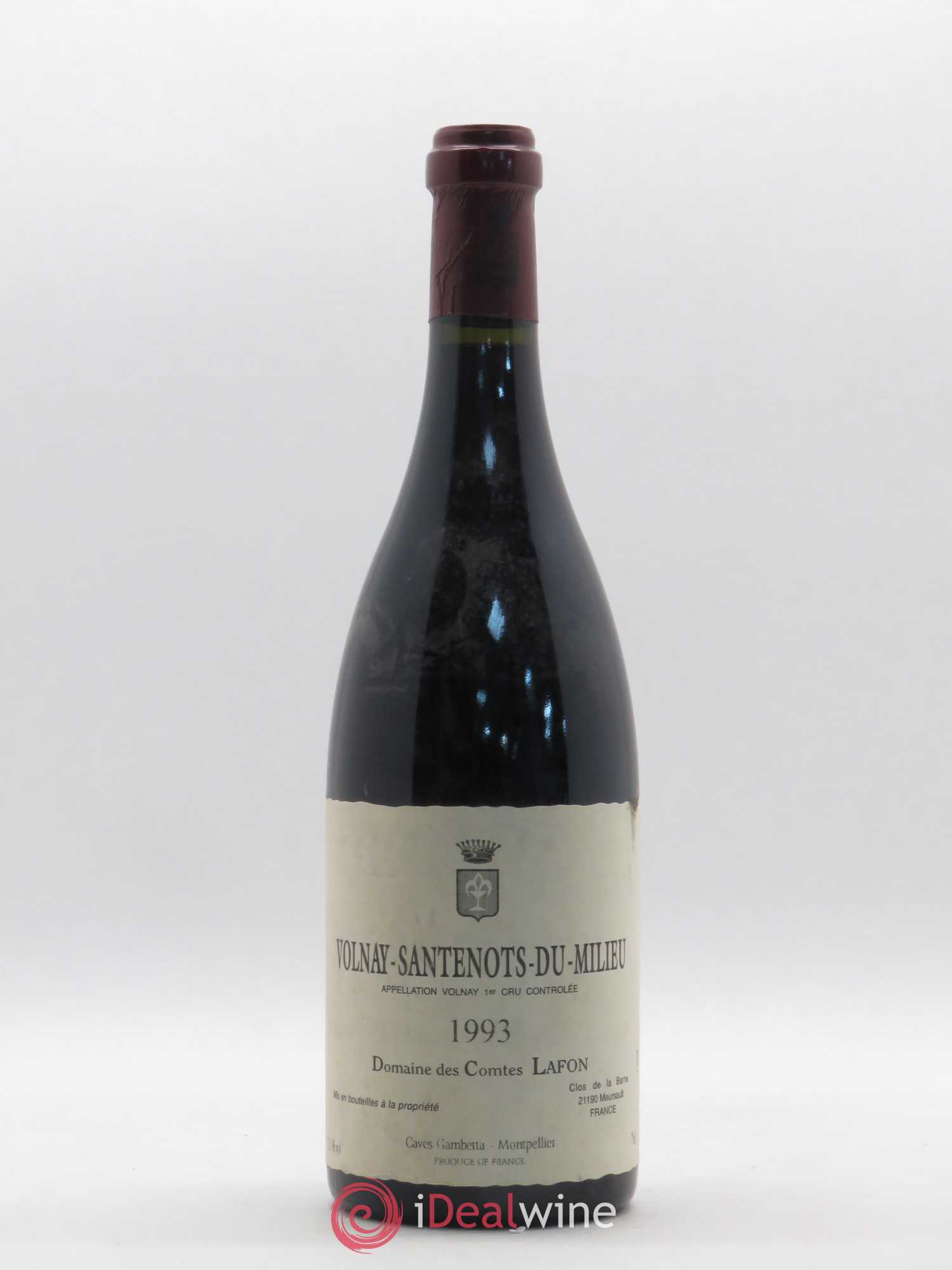 Volnay 1er Cru Santenots du Milieu Comtes Lafon (Domaine des) 1993 - Lot de 1 bouteille - 0