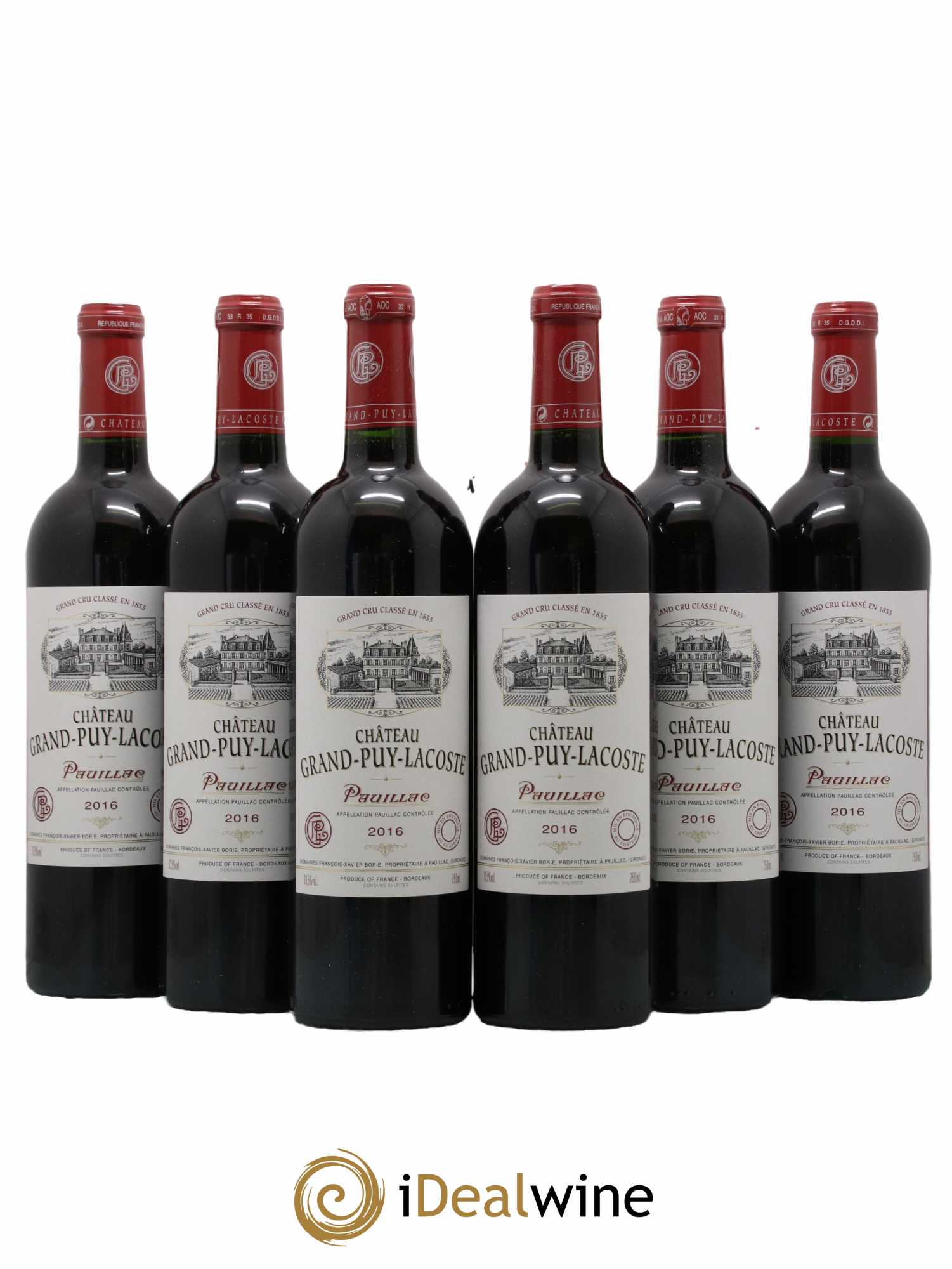 Château Grand Puy Lacoste 5ème Grand Cru Classé 2016 - Lot de 6 bouteilles - 0