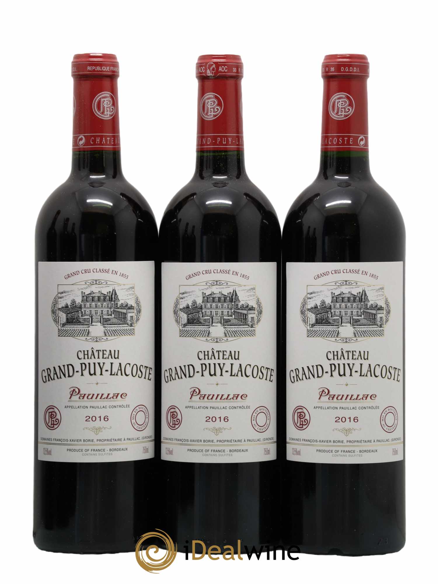 Château Grand Puy Lacoste 5ème Grand Cru Classé 2016 - Lot de 6 bouteilles - 1
